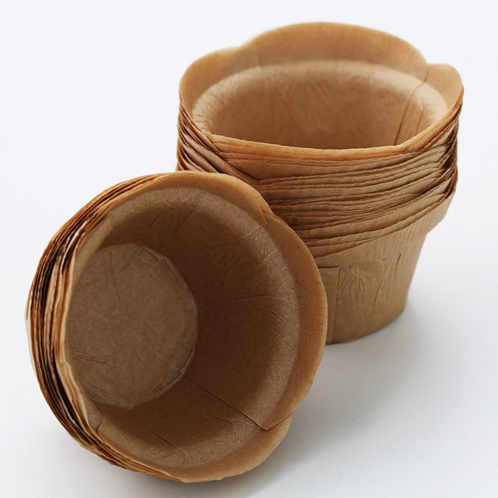 SK Cupcake Liners - Natural Baking Muffin Paper Cups for Weddings & Celebrations | 50pcs