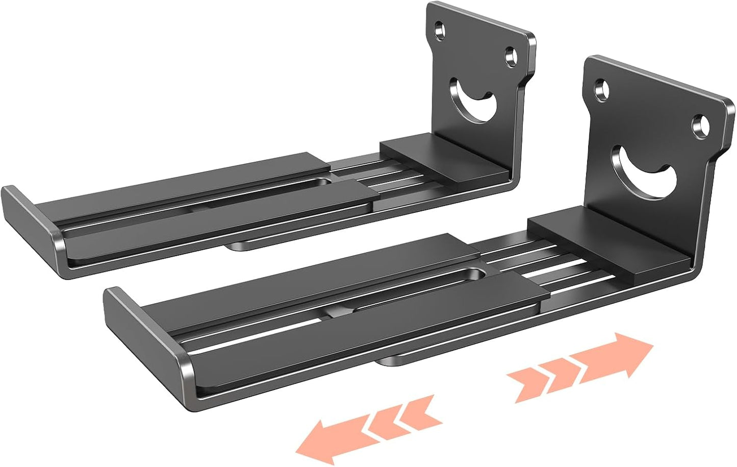 BYMECOST 3.3"-6.1", 40 lbs, Universal Soundbar Wall Mount Bracket, Metal Soundbar Shelf Compatible with Depth from