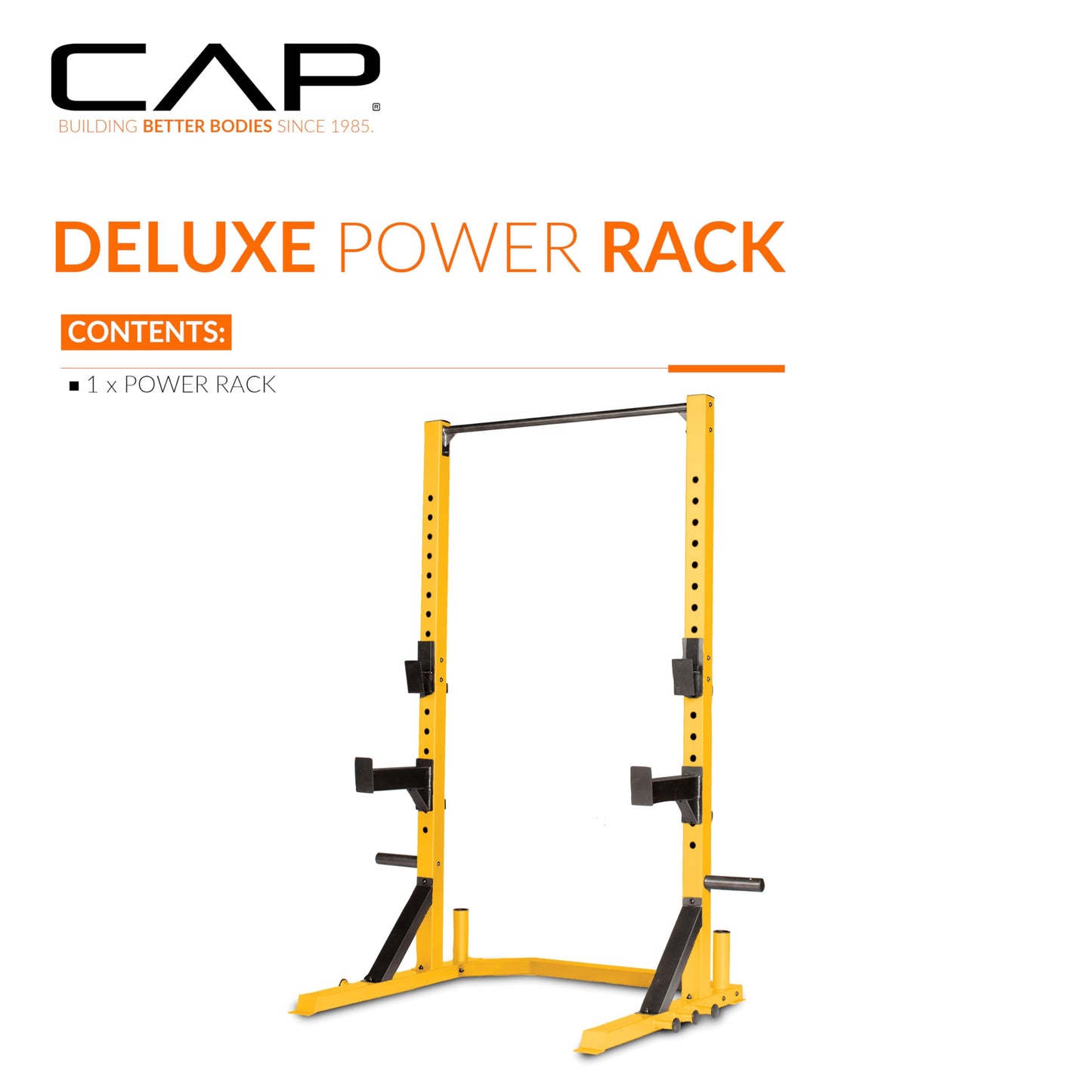 CAP Barbell FM-8000F Deluxe Power Rack, Yellow