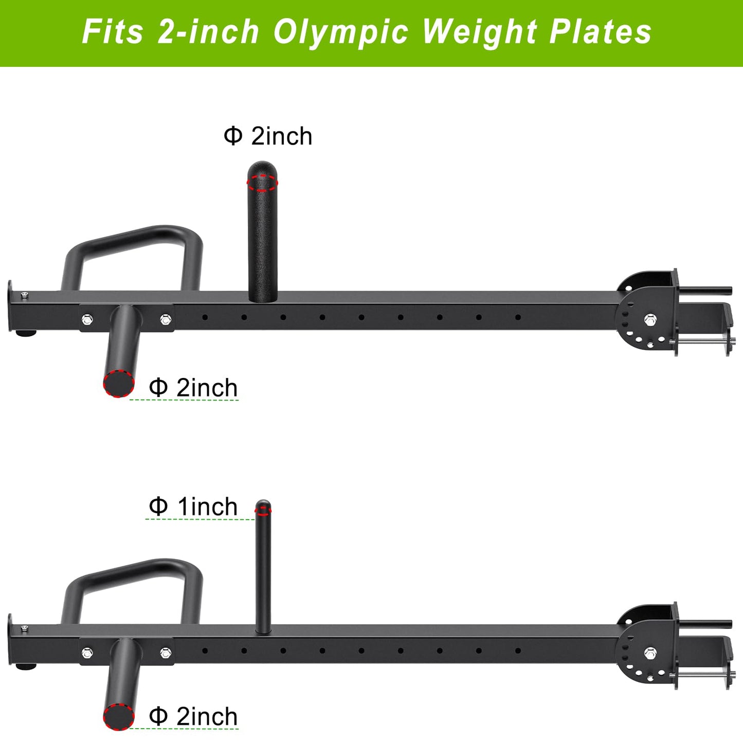 SELEWARE Adjustable Lever Arms Jammer Arms for 3'' x 3'' Power Racks with 5/8" or 1" Holes, Heavy Duty Versatile Lever Arm Attachment for Gym Rows, Pushes, Deadlifts, Belt Squats, Curls and More