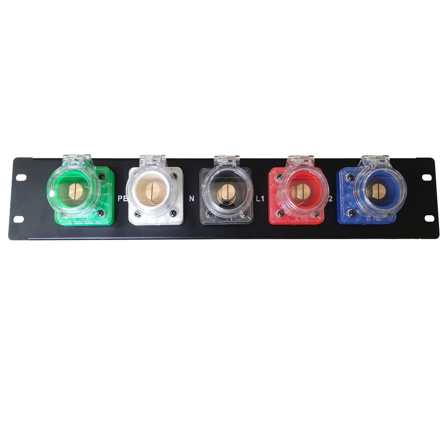 JUNMAN 400A Camlock Input Panel 3 Phase 2U Rack with Sockets Connectors