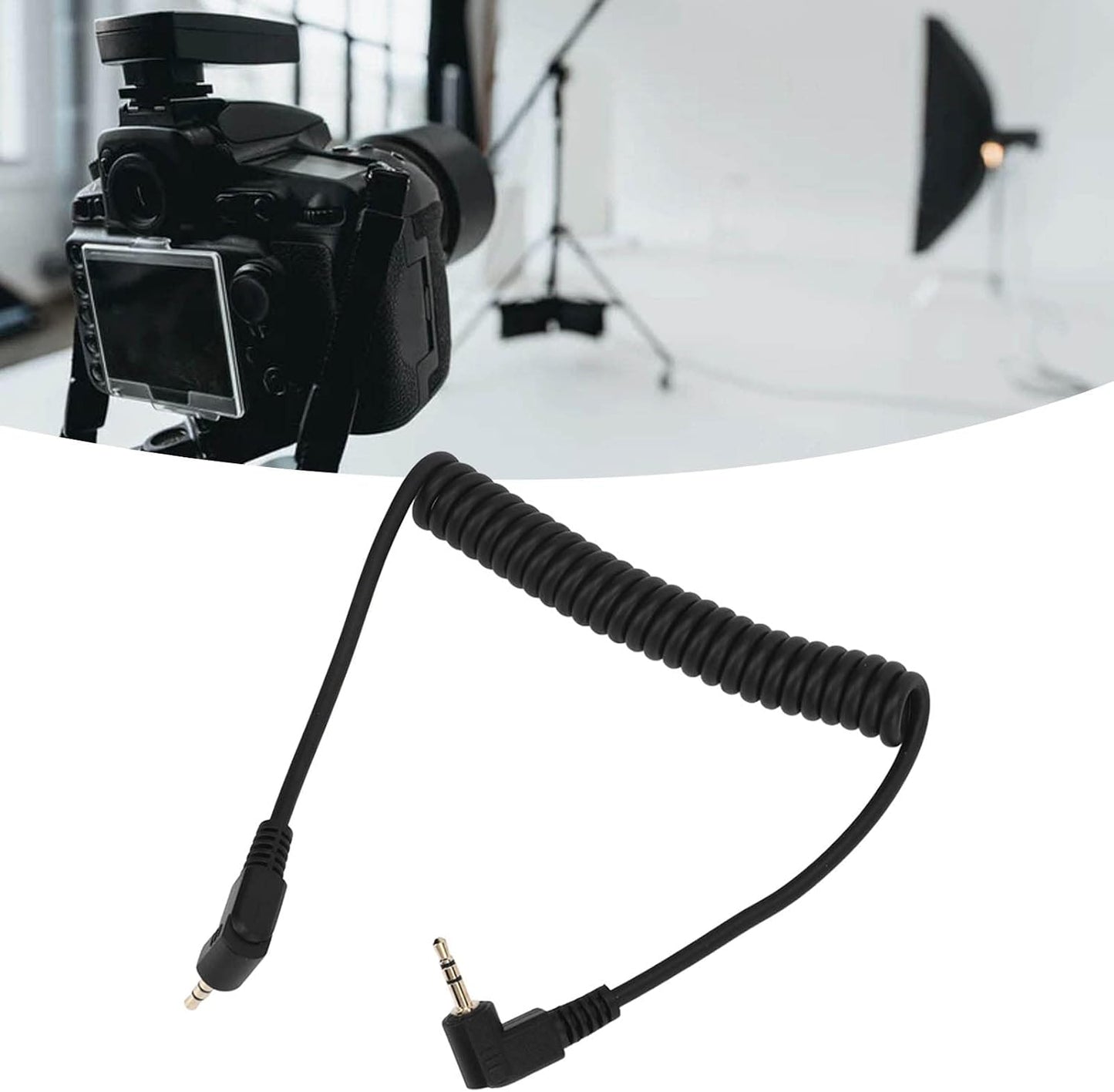 2.5mm CB2 3.3ft 2.5mm 100cm Camera Remote Control Shutter Release Cable Cord, to Male Flash PC Sync Cable, Compatible