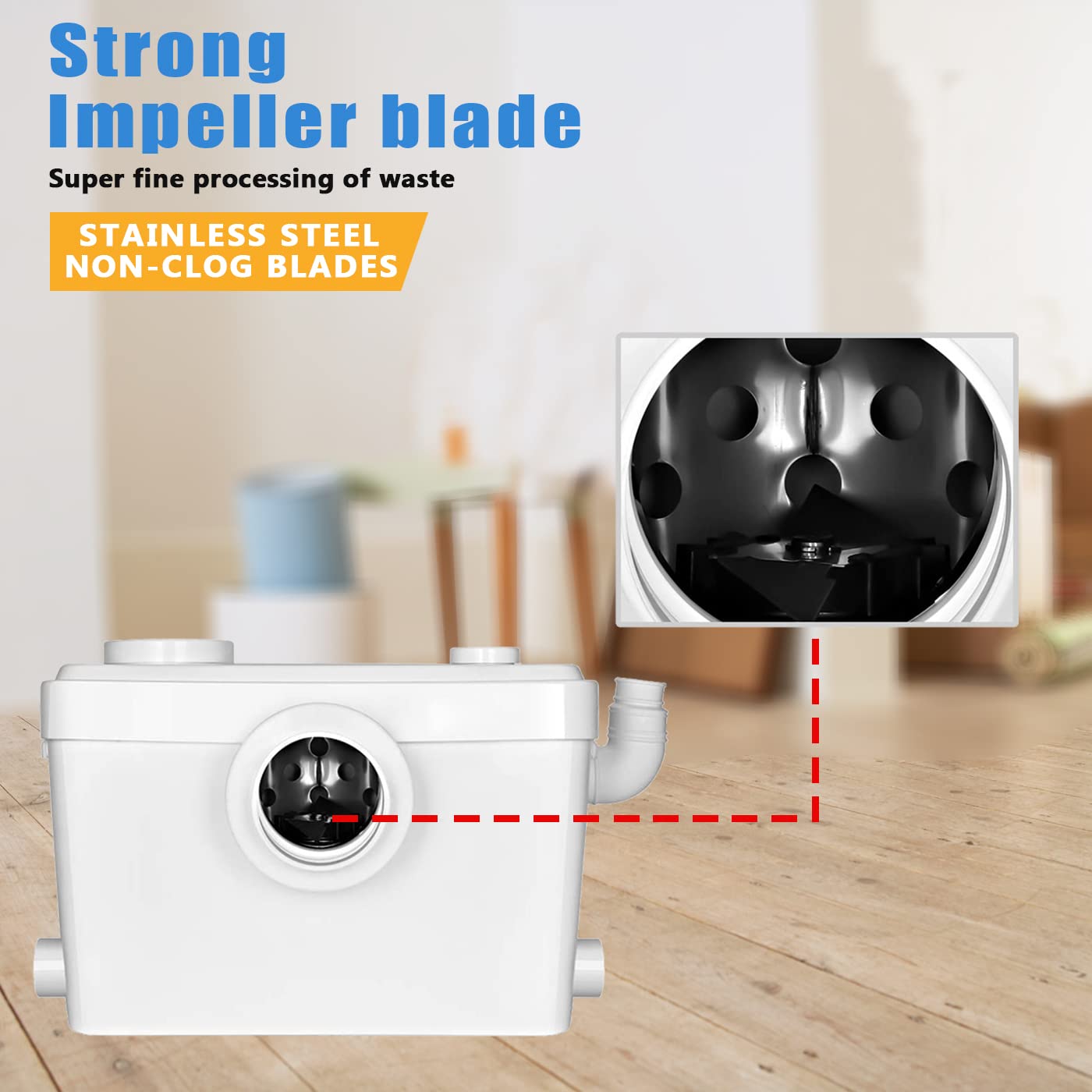 Trupow 600W 110V Macerator Sewerage Pump Waste Water Marine Toilet Bathroom Disposal Laundry