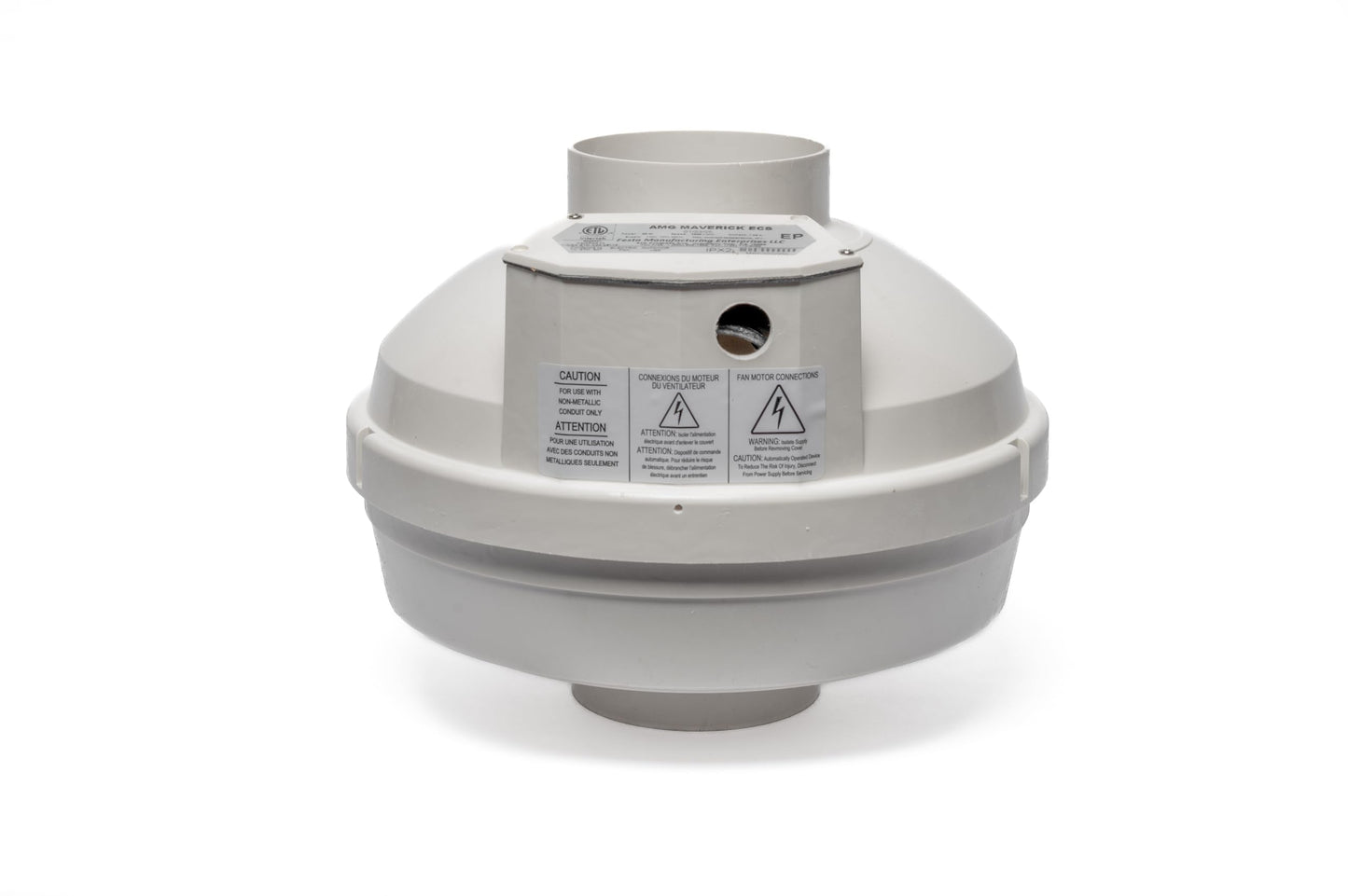 Festa AMG Maverick ECS Radon Fan - Speed Controllable - Quiet and Energy Efficient Radon Mitigation Inline Fans - Electronically Commutated Motor- High Performance Inline 4" Duct Fan