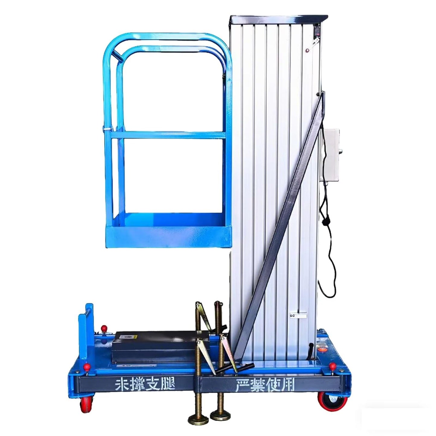 JIN YANG HU 13FT Lift Aerial Work Platform Table,270 Lbs Aluminum Alloy Electric Lifter,Customizable Mobile Lifting Scaffold Platfor