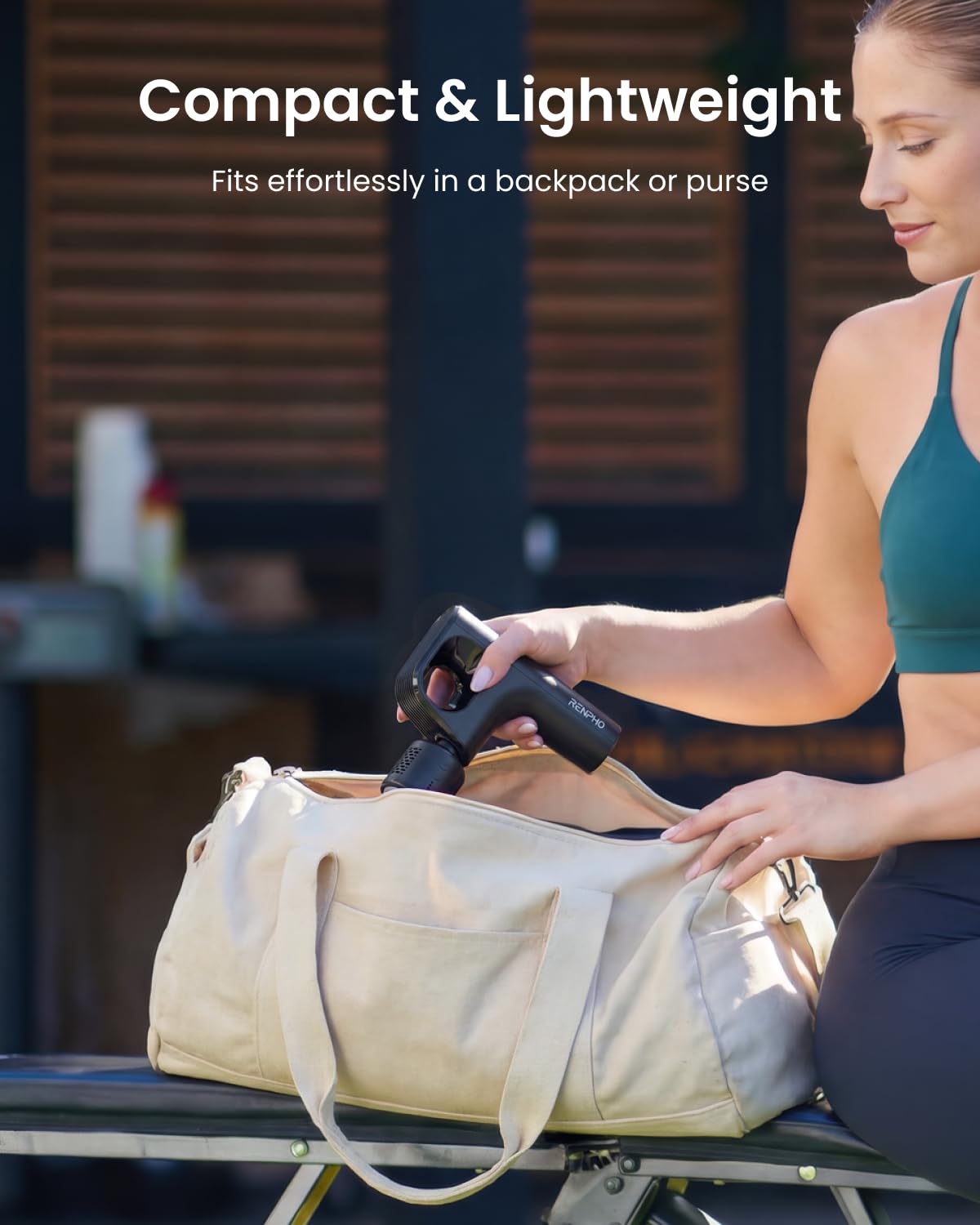 RENPHO Massage Gun with Heat and Cold, Fathers Day Dad Gifts Innovative Loop Design for Ease of Use, Deep Tissue Back Massager, FSA Eligible Portable Travel Massager Gun with Carry Case HSA