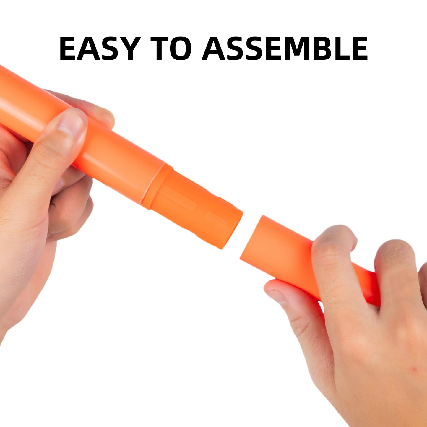 Nbguigdstr 6 Pcs 5 FT Adjustable Agility Training Poles for Soccer,Basketball,Football, Horse,Dog-Speed and Agility Training Equipment Sports Training Poles with Rubber Bases and Bag (Orange)