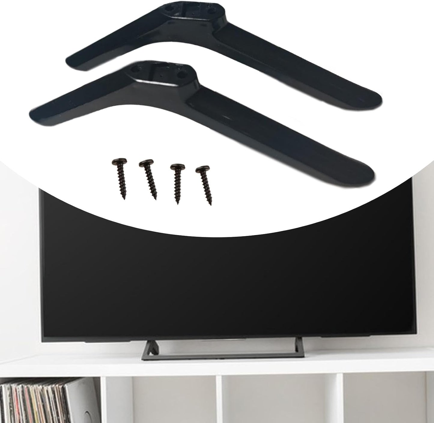 FVDPWYE 2X 22.5cmx5.5cmx2cm TV Base Stand Table Top TV Legs