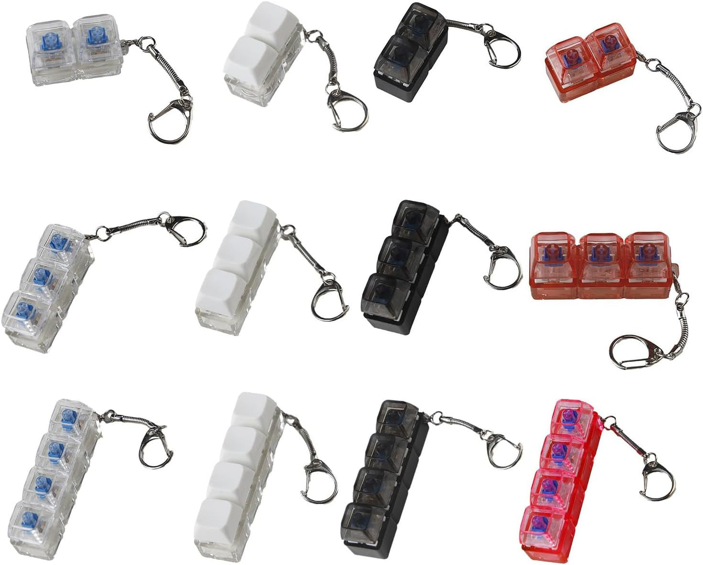 ZSYTF 2-Key 3-Key 4-Key 1PC Portable Keyboard Switches Tester Testing Tool LED Light Keyboard Switches Keychain Toy