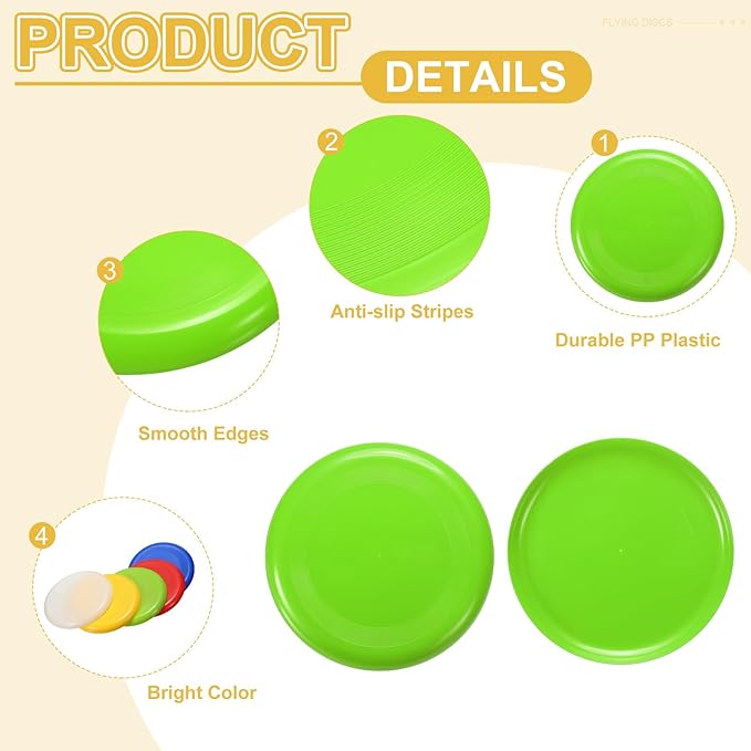 PATIKIL Flying Disc, Plastic Flying Disk Flyer for Outdoor Sports Training Playing Lawn Game