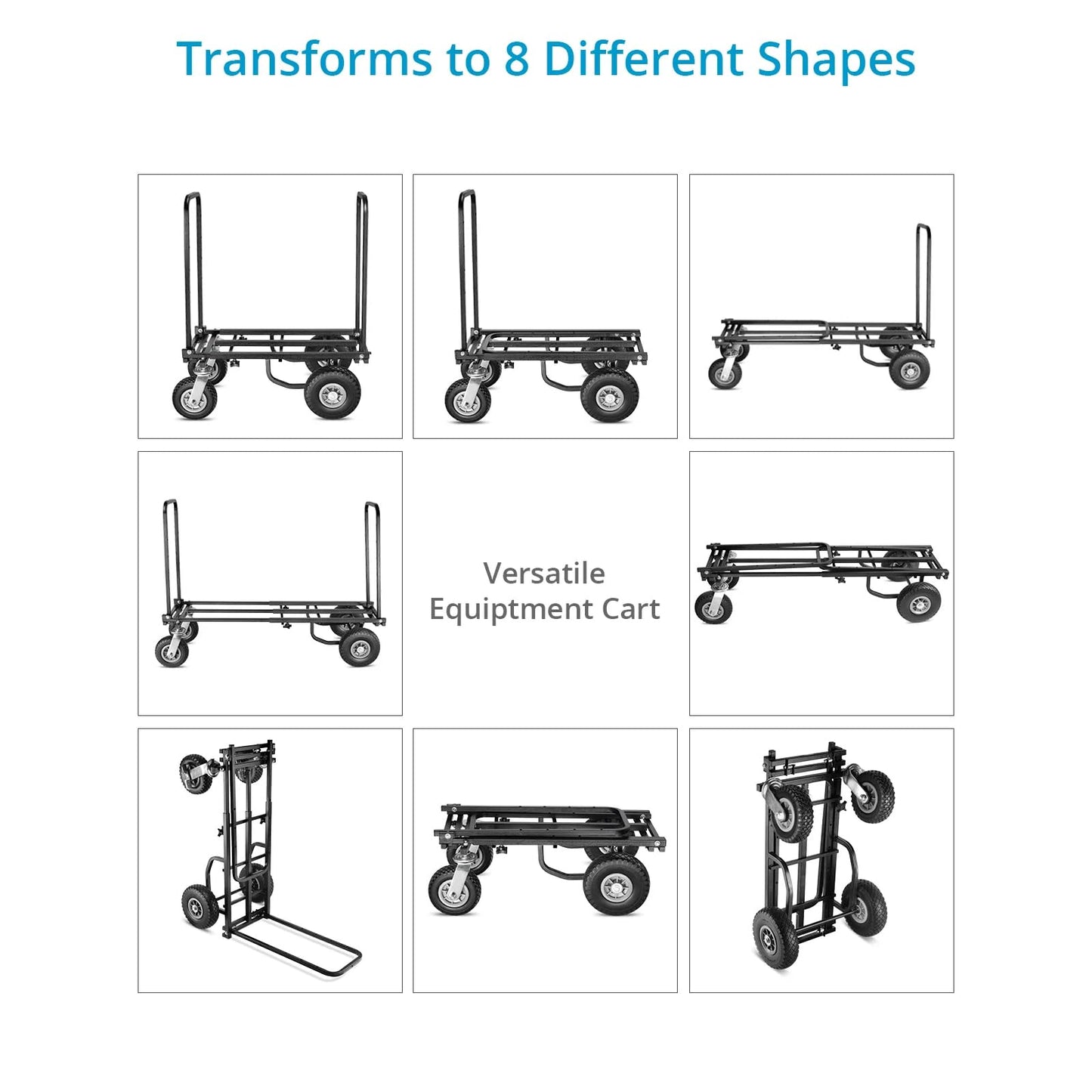 PROAIM Vanguard Collapsible Utility Production Cart for Film, Television & Photo Industry. 30-50” Extendable. Payload: 200kg / 440lb (CT-VNGD-UC5)