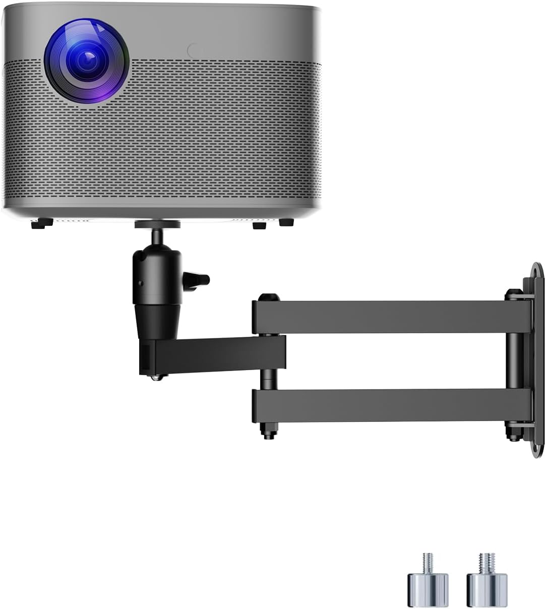 suptek 1/4", M4 M6 MA1330YTPRO Universal Foldable Projector Wall Mount - Adjustable Bracket for Projectors, Compatible