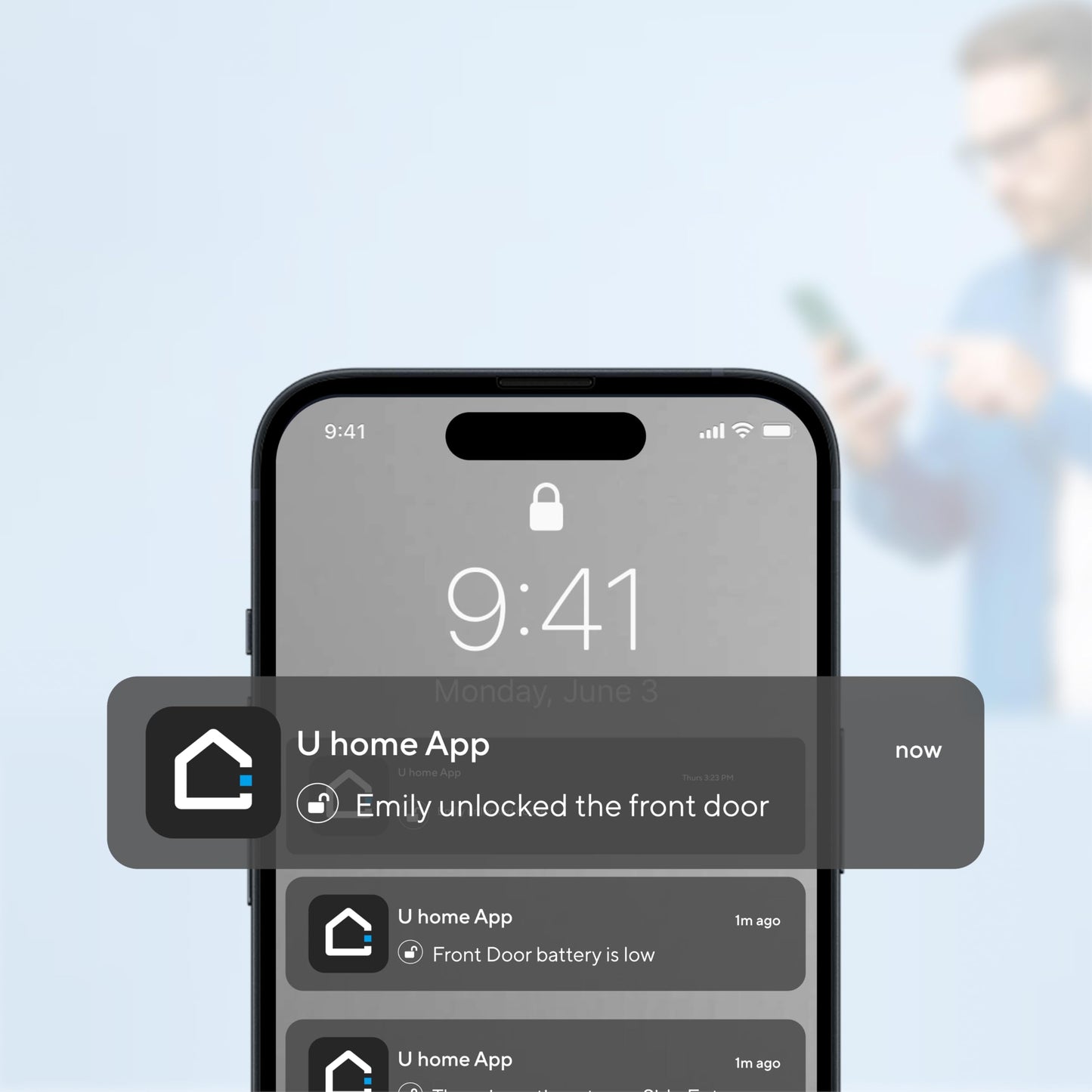 ULTRALOQ Bolt Fingerprint Smart Lock with Handle, 7-in-1 Keyless Entry Door Lock Set, Built-in WiFi Deadbolt, Auto-Lock & Unlock, App Remote Control, Compatible with Alexa, ANSI Grade 1,Black