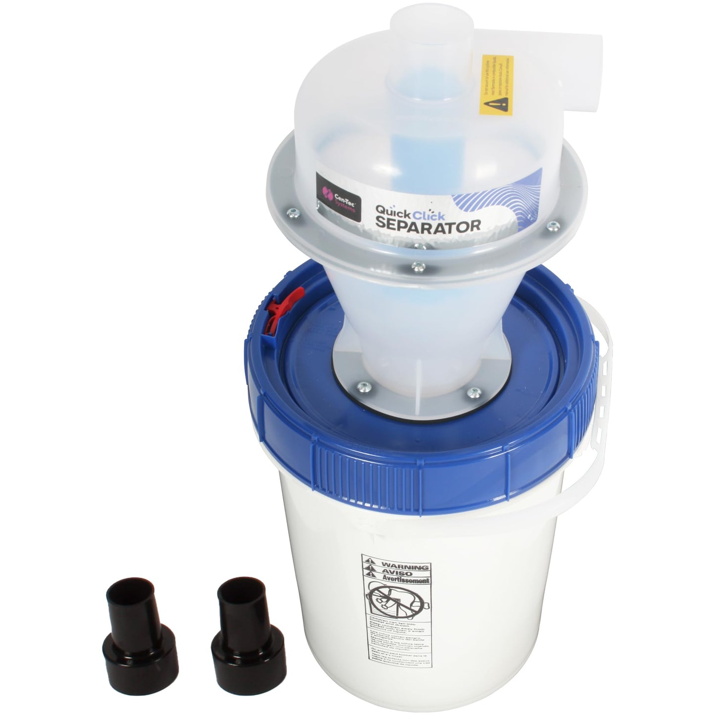 Assembled Quick Click Dust Separator with 5 Gallon Locking Collection Bin