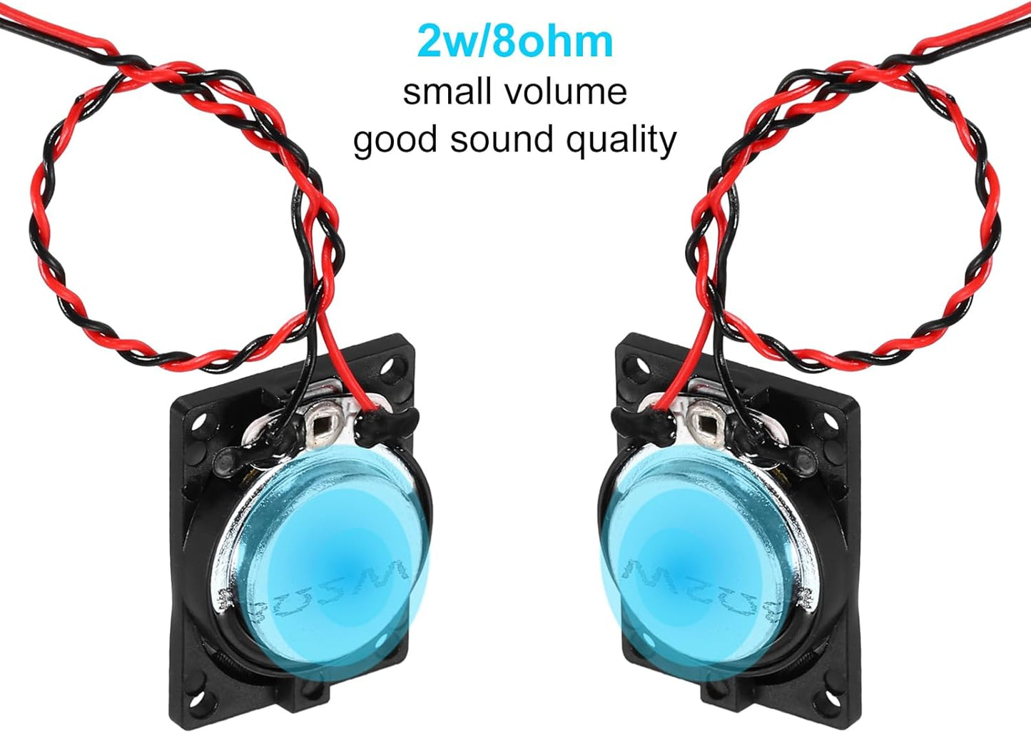 uxcell 1 2W 8 Pcs Ohm Small Speakers Metal Ear Shell Internal Micro Magnet Speaker for Mini Speakers DVD EVD Multimedia