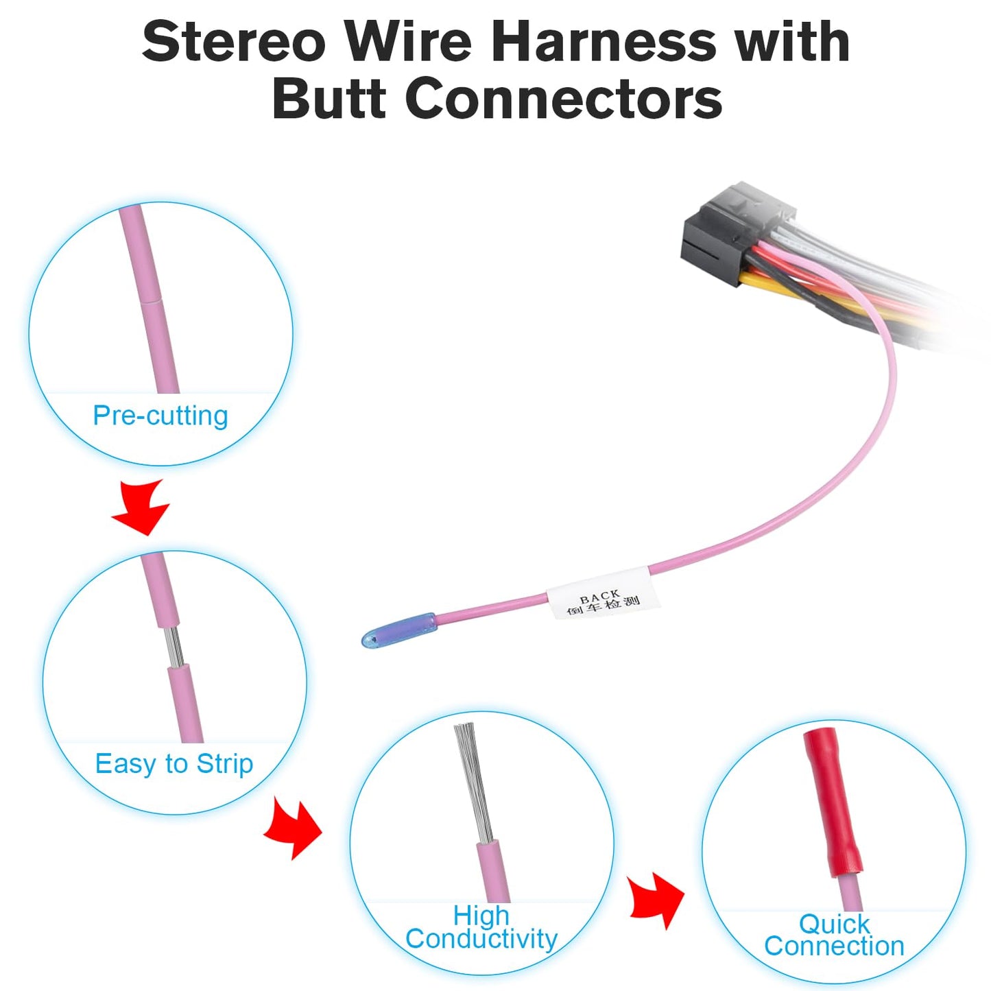 16PIN-24PIN F-150 F-250 F-350 Stereo Wiring Harness Compatible with Ford Expedition Escape Explorer Mustang Lincoln