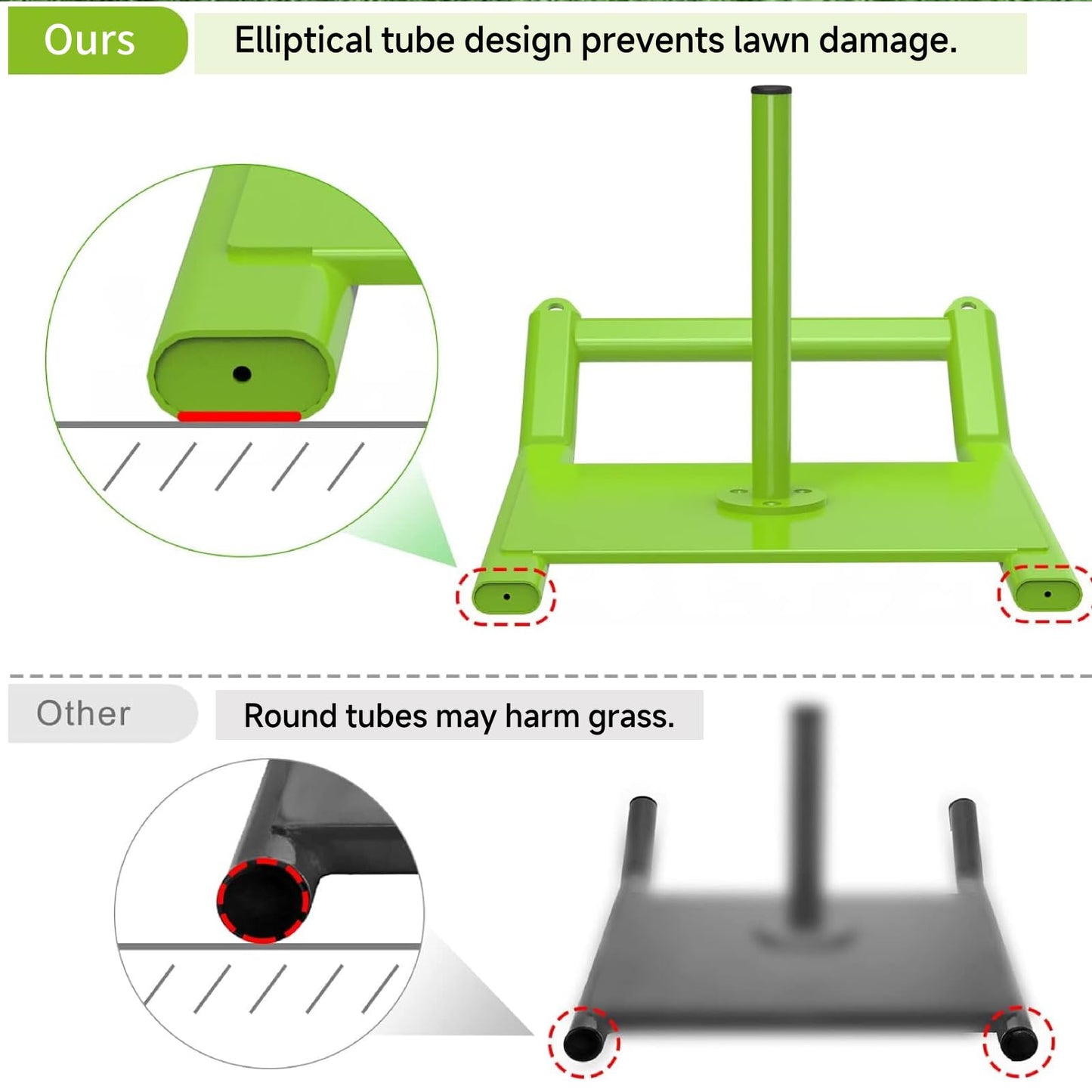 Kipika Weight Sled, Workout Sled, Fitness Strength Training Sled, Speed Training Sled for Athletic Exercise, Speed Improvement, Easily Through Obstacles, Suitable for 1" & 2" Weight Plate
