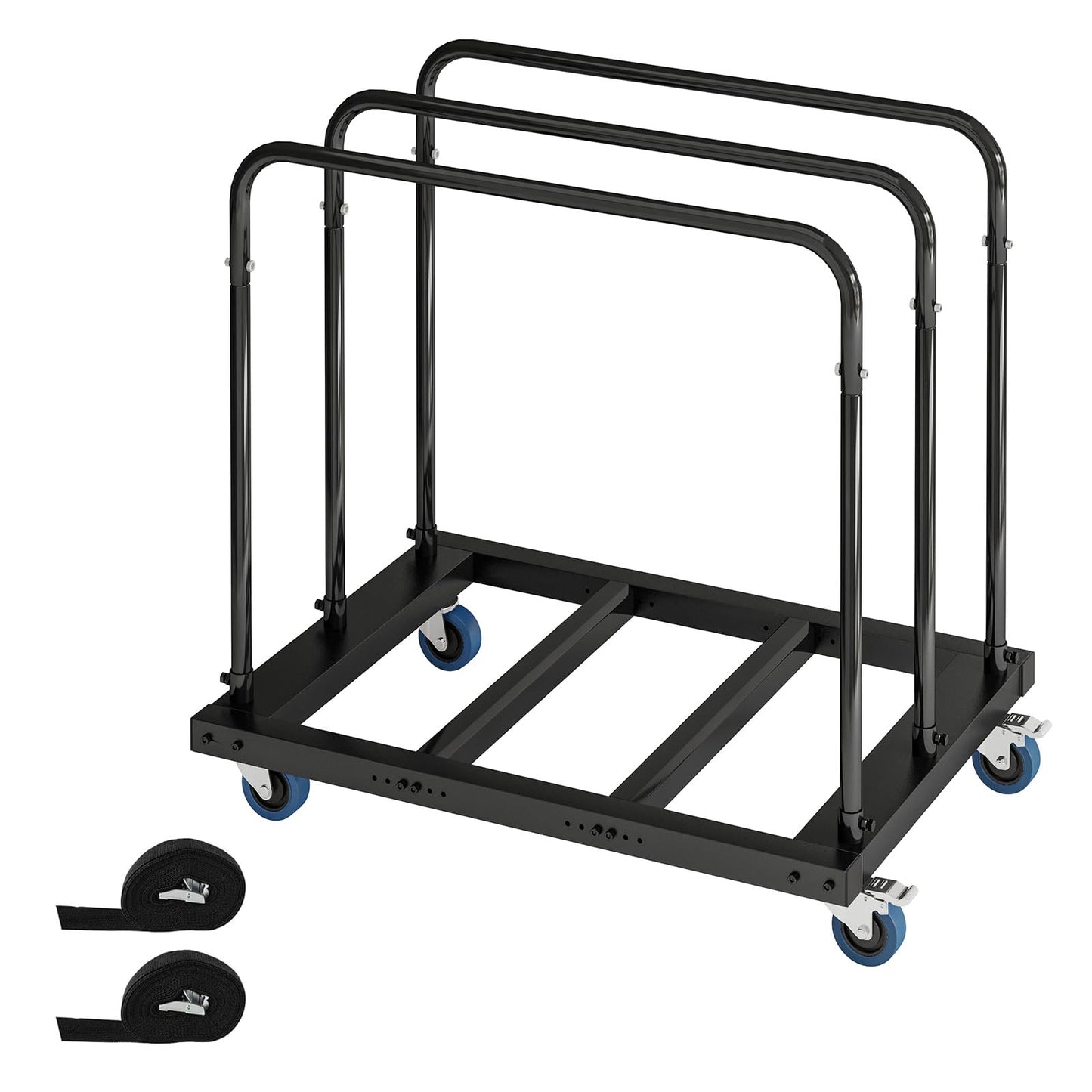 GAMINA KAVISI Folding Table Cart, 1800lb Panel Carts with Swivel Wheels, Heavy Duty Drywall Cart for Moving Lumber, Folding Table, Sheetrock, 10 Table Capacity for Hotels, Factories, Warehouses.
