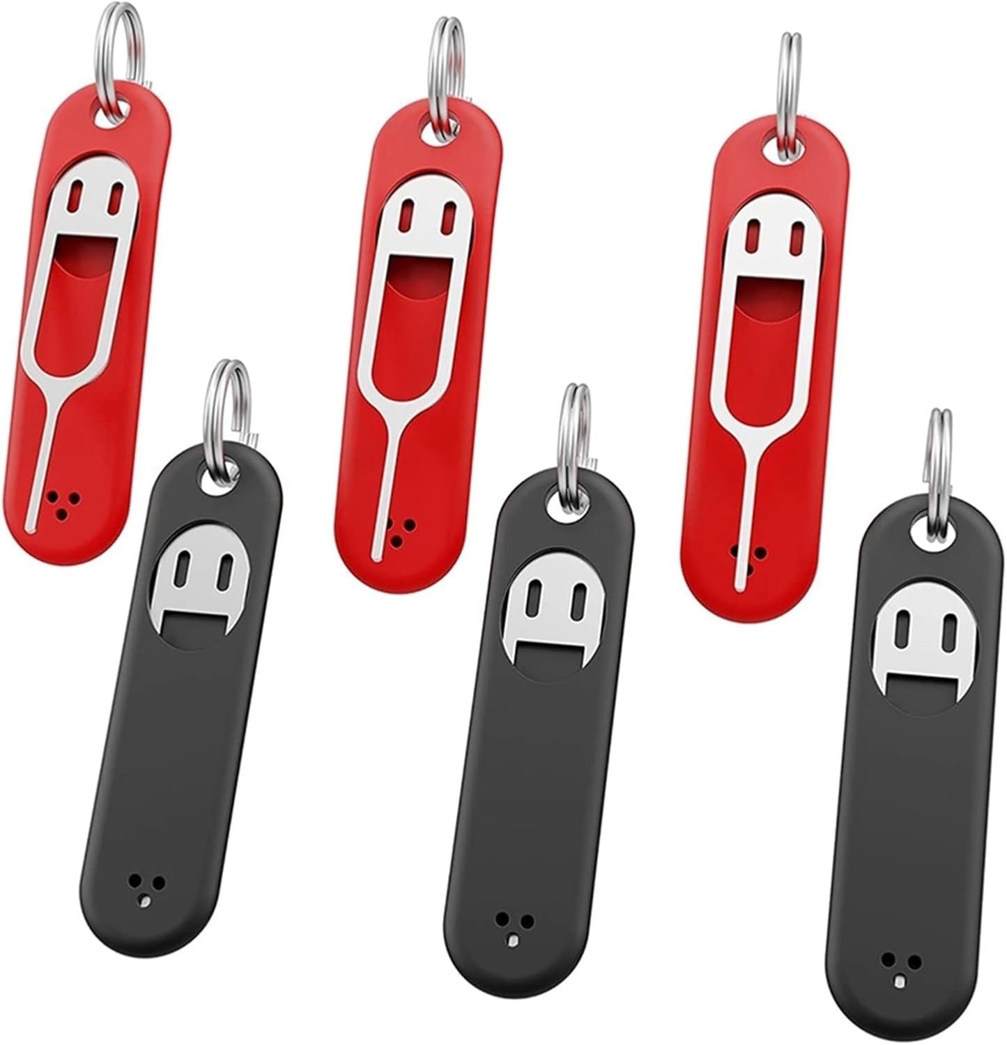 BEUTEE 6Pcs SIM Card Removal Tool-Sim Card Tray Pin Eject Removal Tool Needle Opener Ejector,with Removable Key Chain