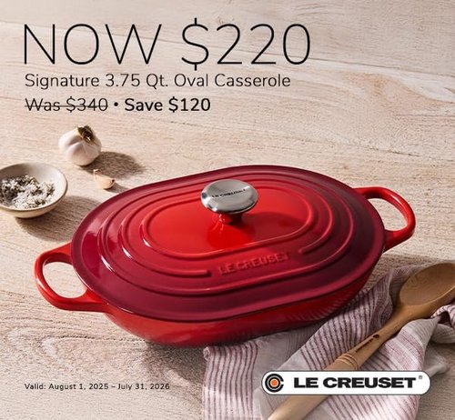 Le Creuset Enameled Cast Iron Oval Casserole - 3.75 Qt, Durable Lid, Sea Salt Color