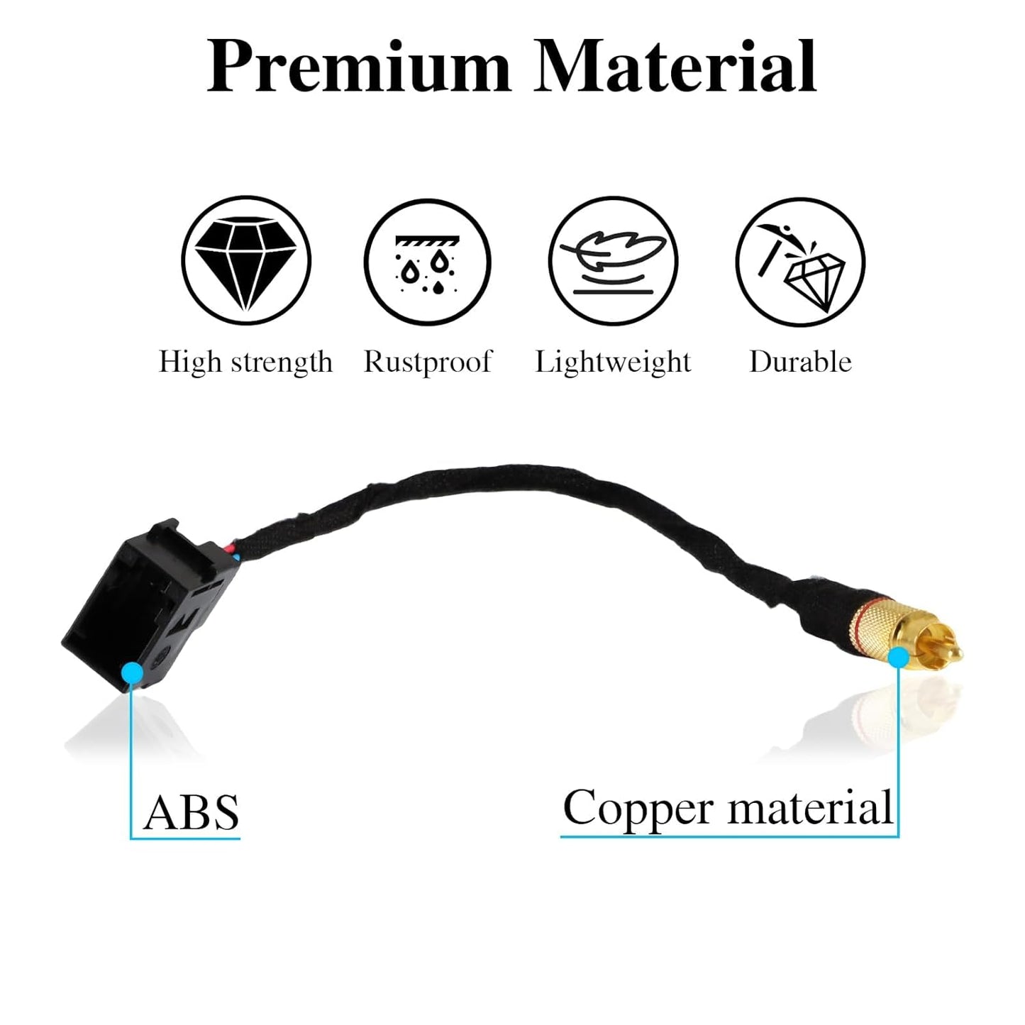 KPALAG 4 Inch 8 Inch Sync2 Sync3,Replace#:HC3Z-19A387-B, HU5Z-19A387-A Backup Camera Harness Adapter Replacement to PNP