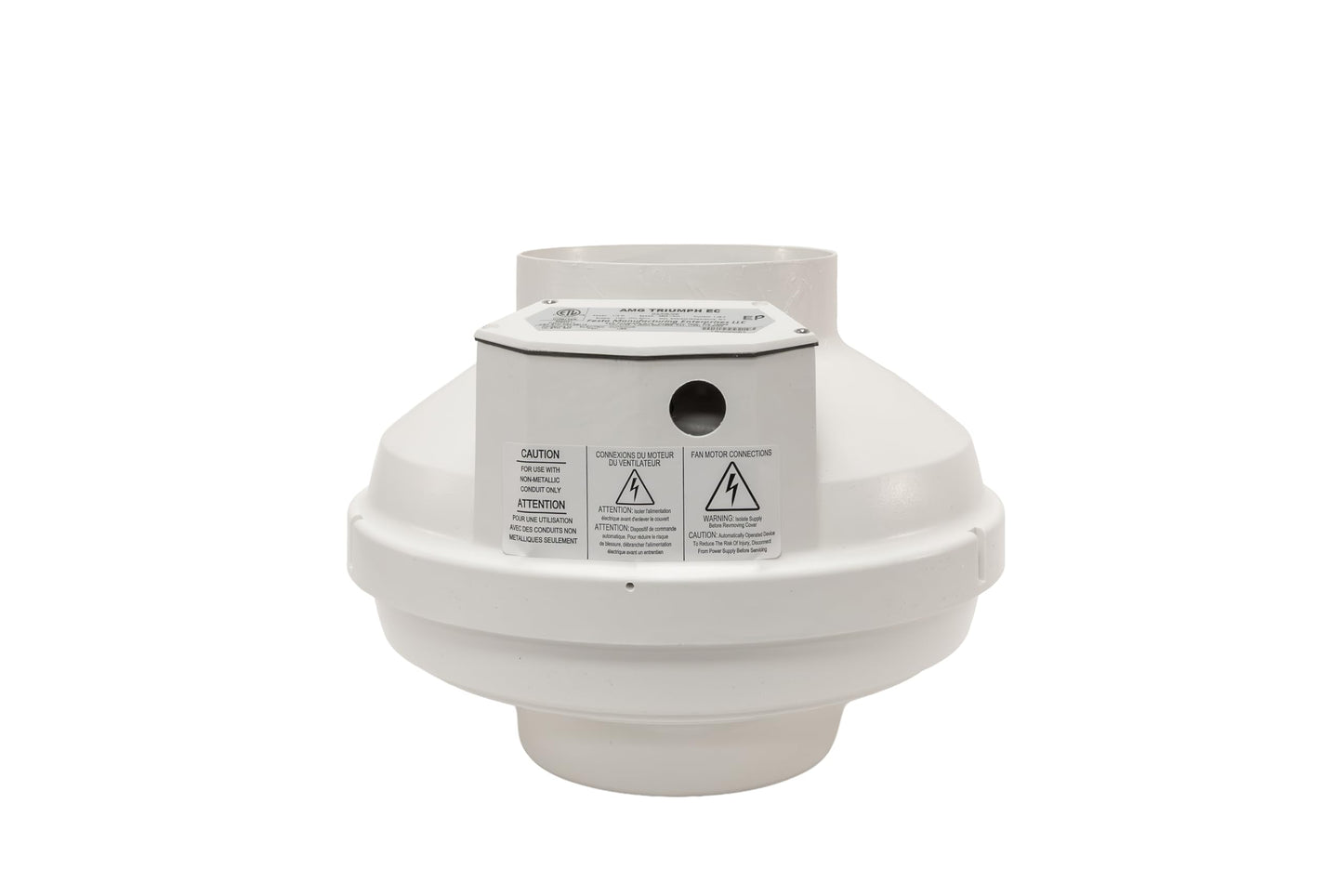 Festa AMG Triumph EC Radon Fan - Quiet and Energy Efficient Radon Mitigation Inline Fans - Electronically Commutated Motor- High Performance Inline 6" Duct Fan