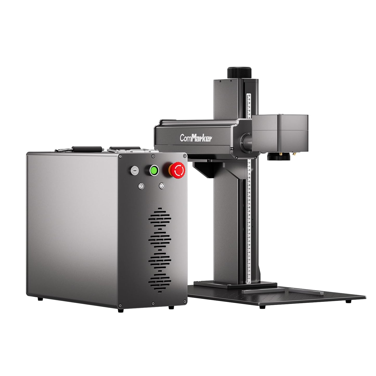ComMarker Titan1 100W JPT Mopa Fiber Laser Engraving Machine with 2 Optional Lenses, Motorised Elevation, Colour Marking, Lightburn Compatible, Lasers for Metal, Plastic, Jewellery