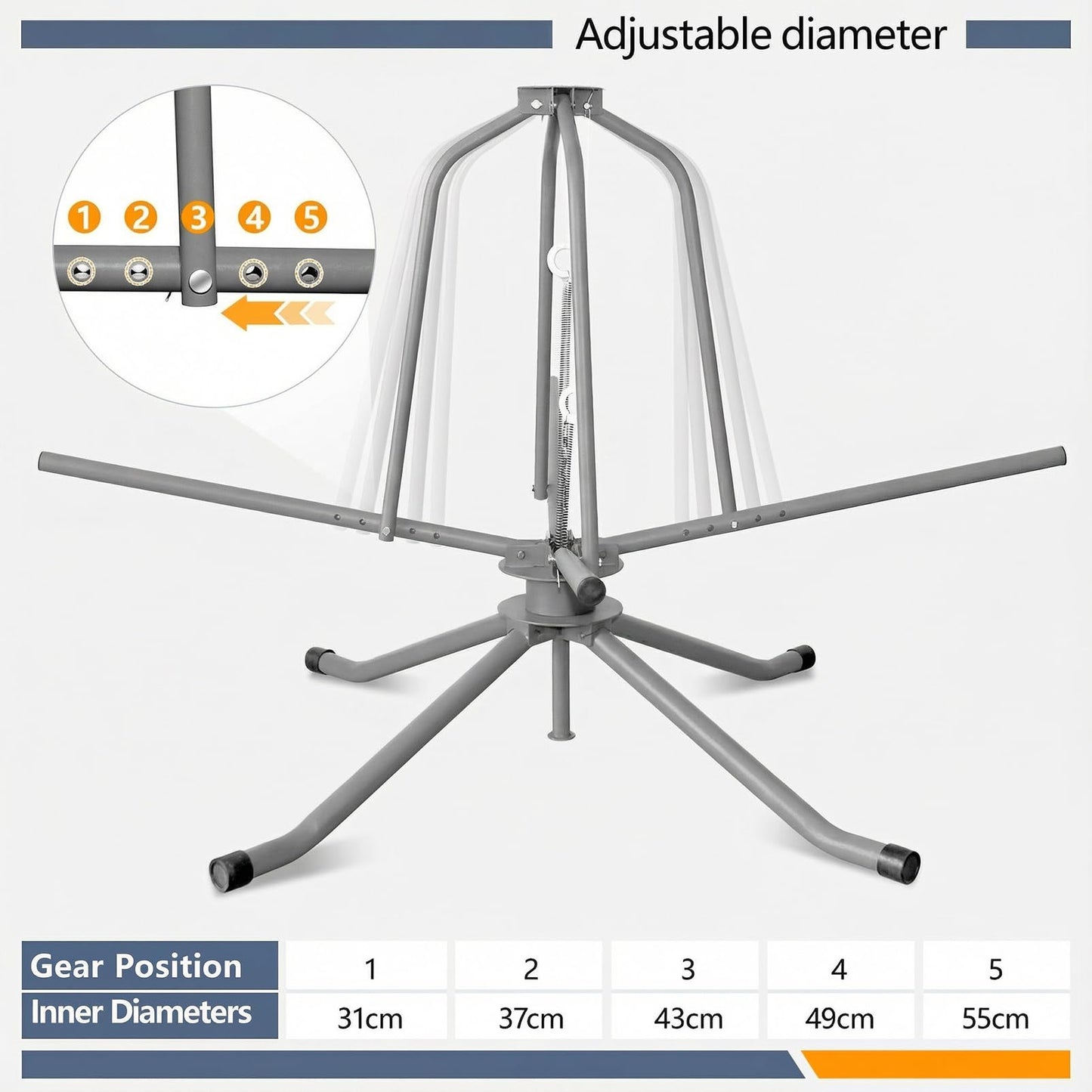 Pipe Uncoiler, PEX Piping Uncoiler, Multi-function Folding Tube Dispenser, Heavy Duty Potable Water Tubing Decoiler for 3/8'' to 1'',Maximum Load of 500Lbs, Gray
