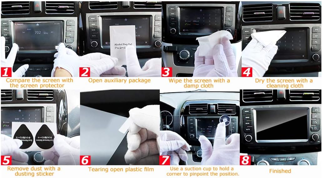 2014-2019 8 Inch, 9H LFOTPP Car Navigation Screen Protector for Highlandre LE Plus XLE Entune Tempered Glass Hardness