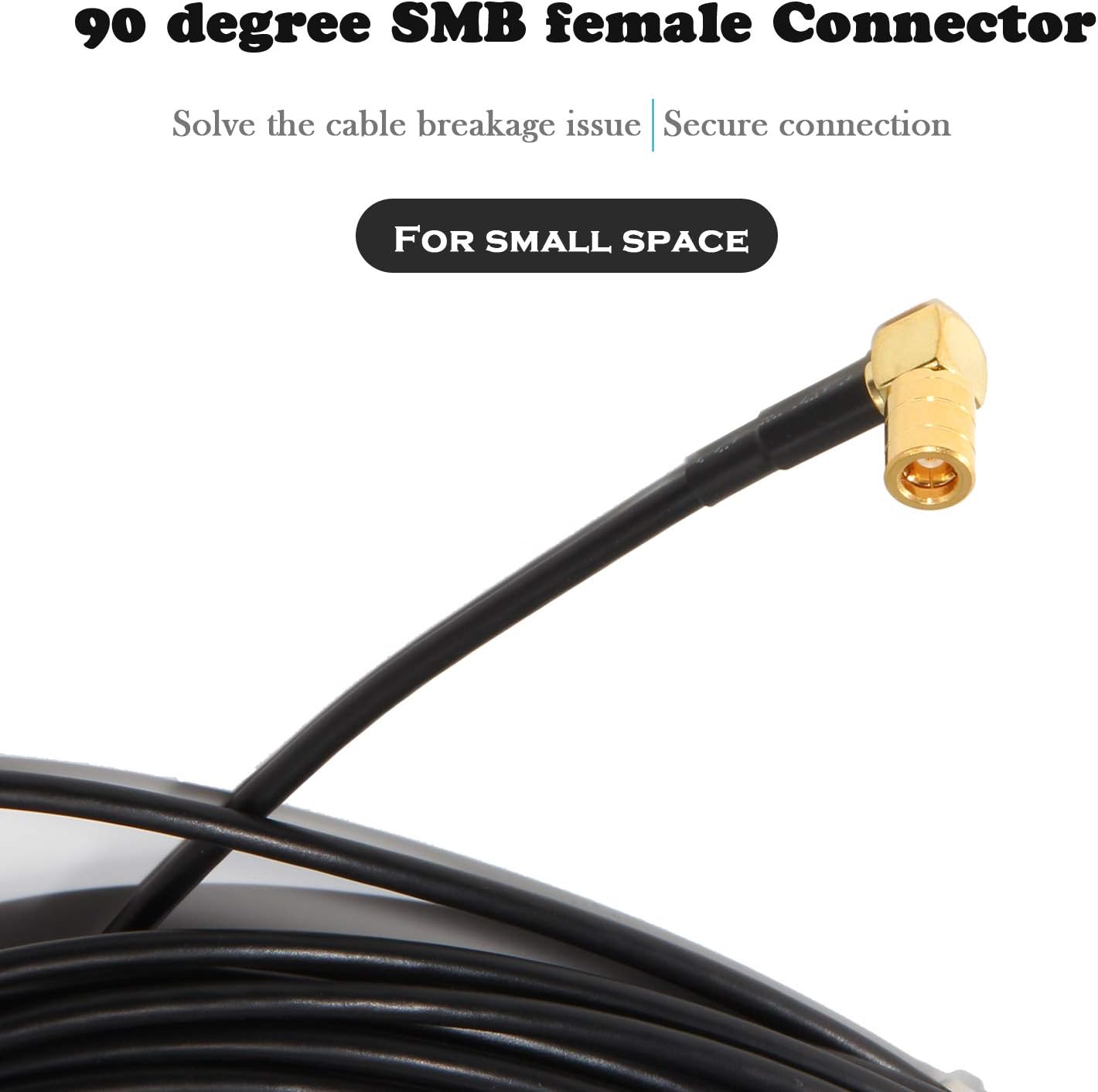 23 Anina Feet XM Antenna Extension Cable for Satellite Sirius XM Radio-Right Angle SMB Male to SMB Female Radio Stereo