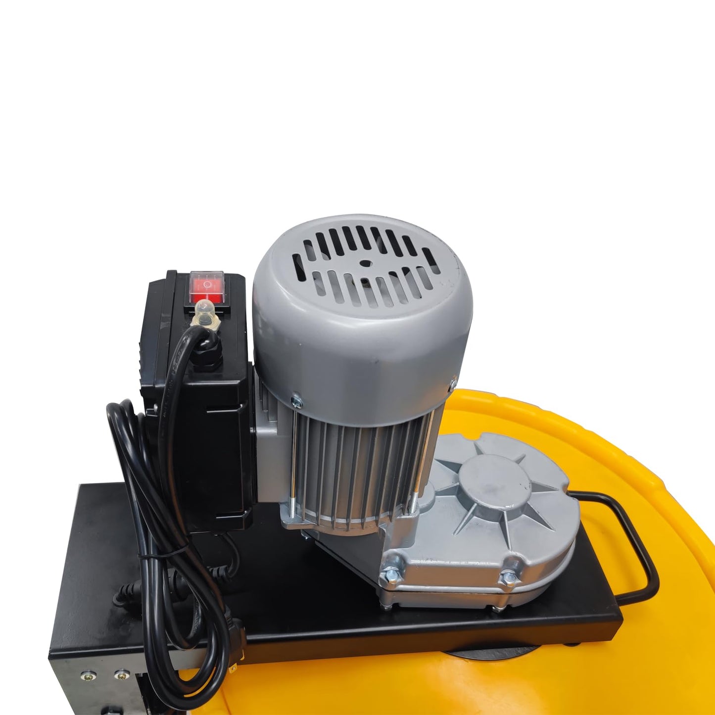 HayWHNKN 2.3 Cu.Ft Electric Concrete Mixer Flat Mouth Cement Mixing Machine Concrete Mortar Cement Mixer with Wheels for Cement Sand Rack