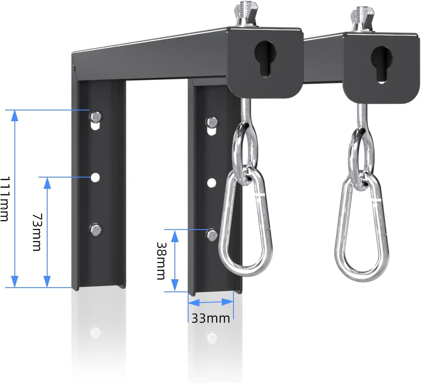suptek 12 inch 80 lbs, PRL002B, (1 Universal Projector Screen Wall Mount L-Brackets Wall Hanging Mount Adjustable