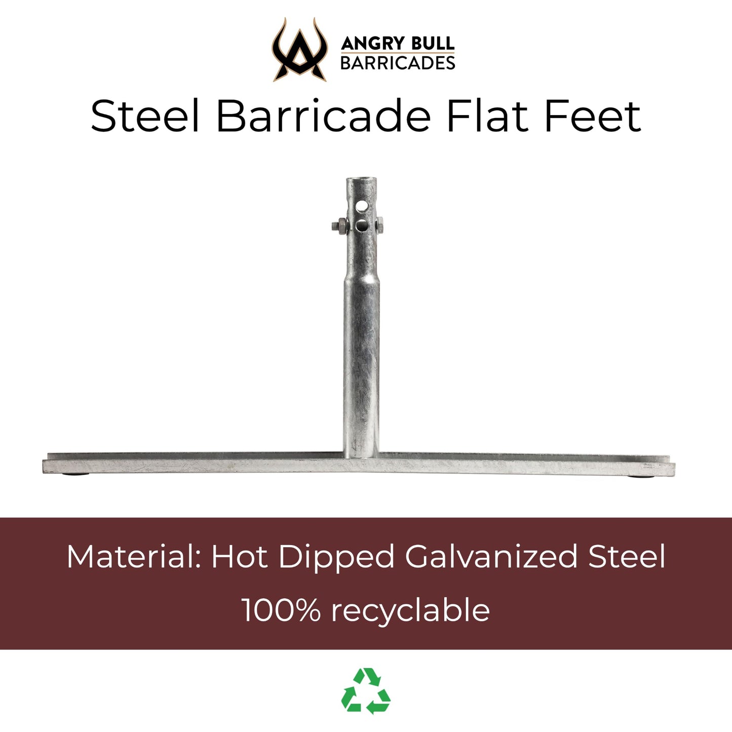 Angry Bull Barricades Heavy Duty Crowd Control Metal Interlocking Barricade with Flat No-Trip Feet - 8.5 Foot (Green) (10)