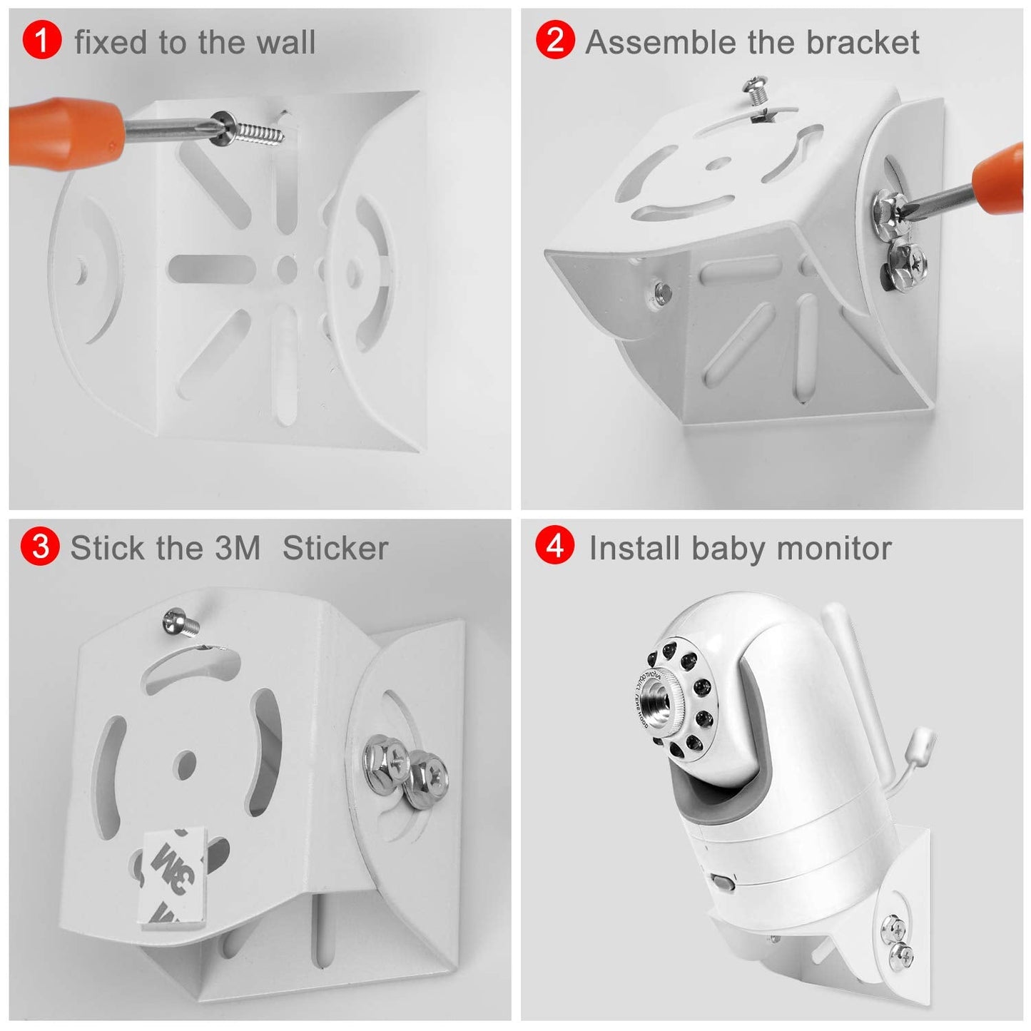DXR-8, Adjustable Angle Mount for Infant Optics Motorola, Samsung, Babysense and Most Universal Monitors Camera