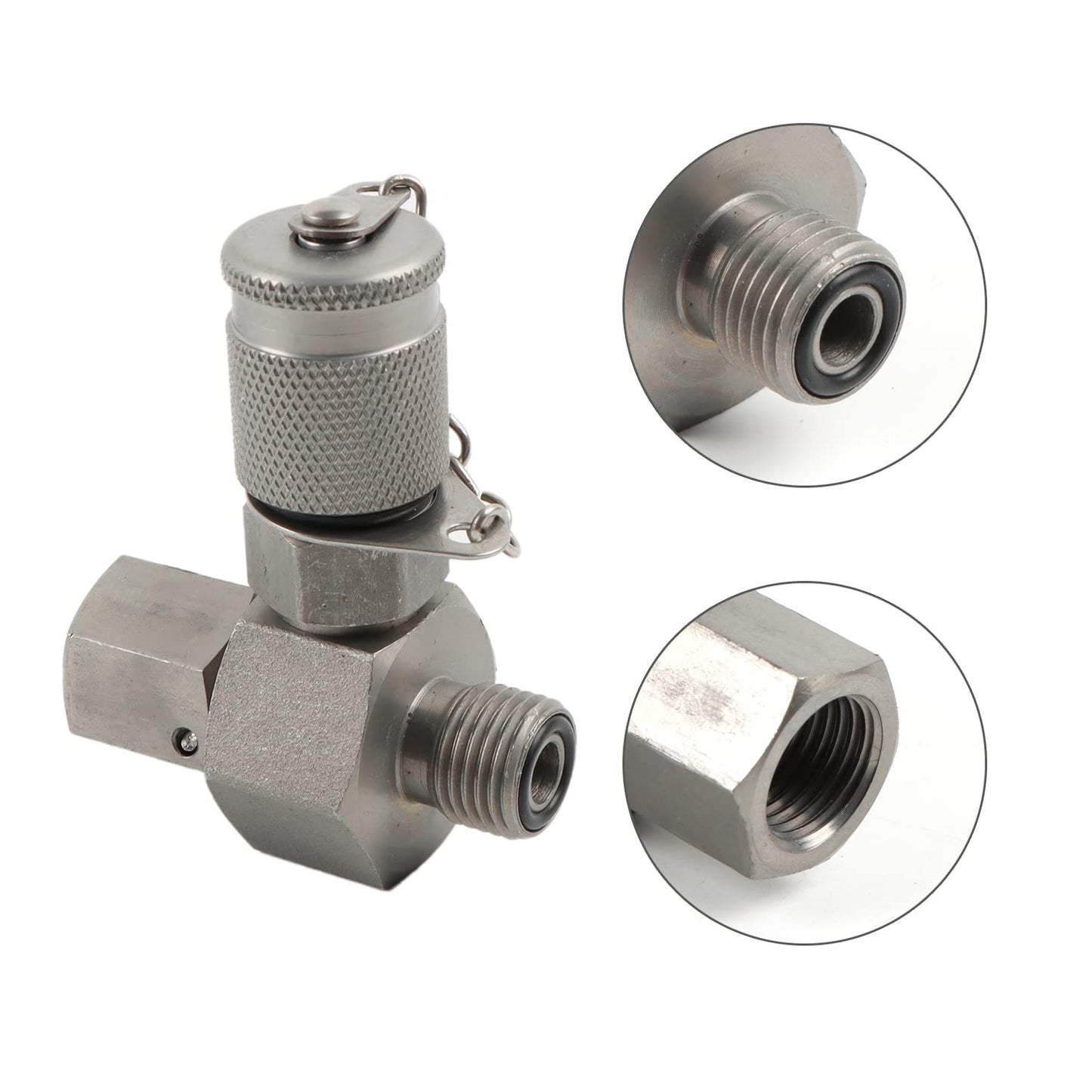 IMELBUFF Hydraulic Pressure Test Coupling Kit, JIC BSPP ORFS Hydraulic Swivel Run Tees Set Repair Tools for Most Excavator Construction Machinery 3 Gauges 4 Test Hoses 14 Couplings 19 Tee Connectors