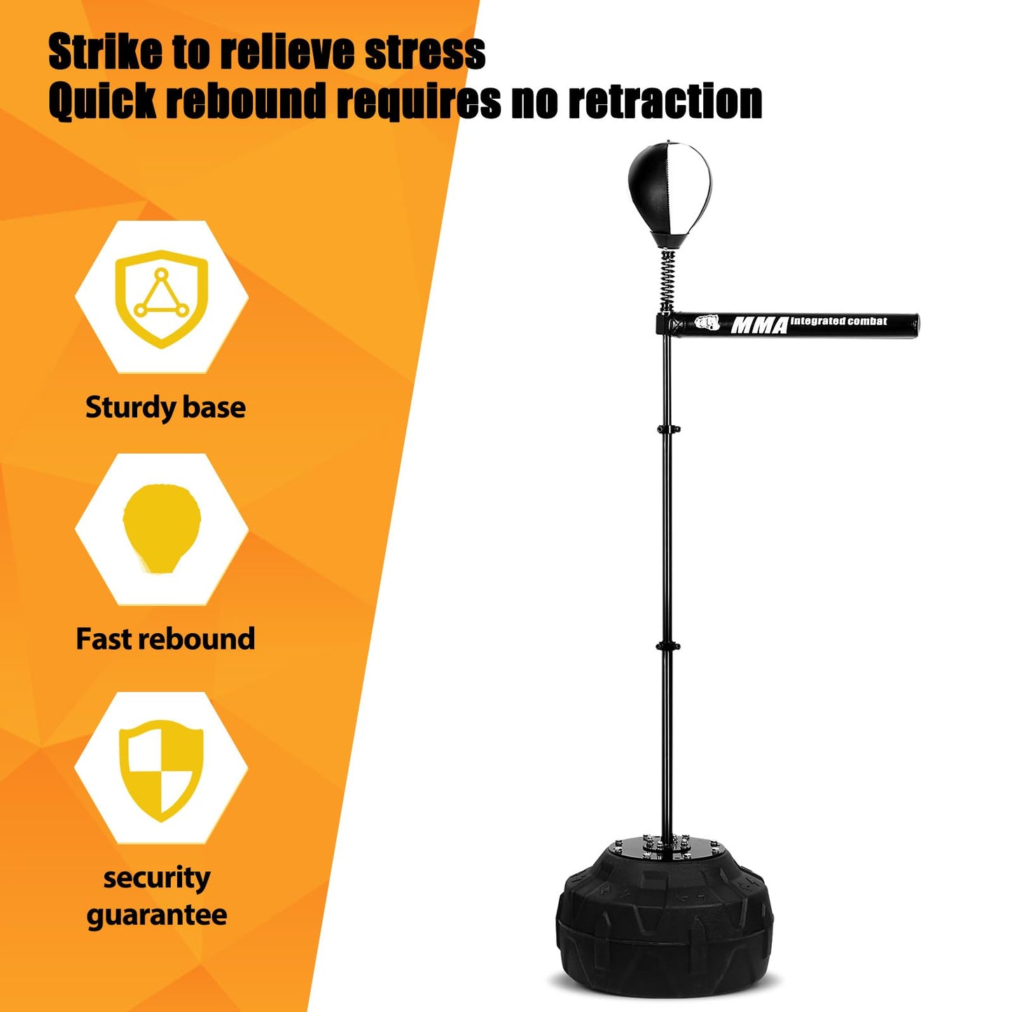 360° Spinning Speed Punching Bag - Adjustable Free-Standing Boxing Trainer for Home Gym, Adults, Boost Reflexes, Endurance & Coordination