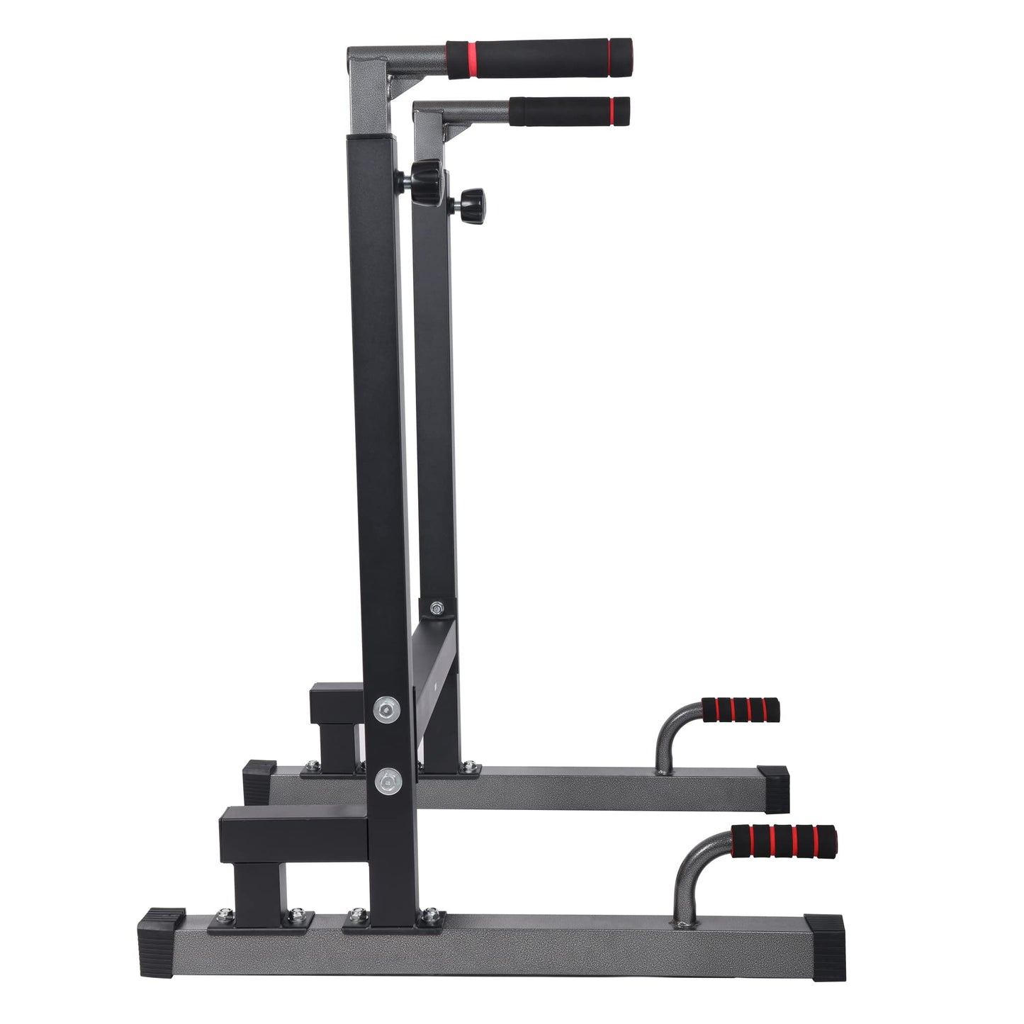BalanceFrom Multi-Function Dip Stand Dip Station Dip bar with Improved Structure Design, 500-Pound Capacity, Black