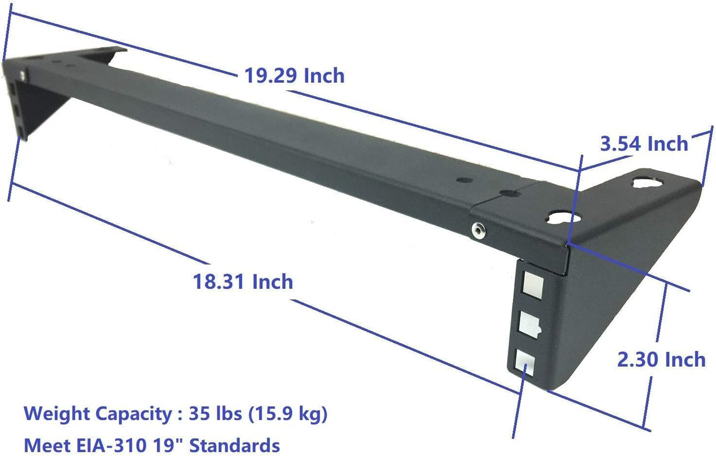 JINGCHENGMEI 2 1U 19 Inch (2) Pcs of Steel Vertical Wall Mount Server Rack Lightweight Foldable Rack Mount for Network