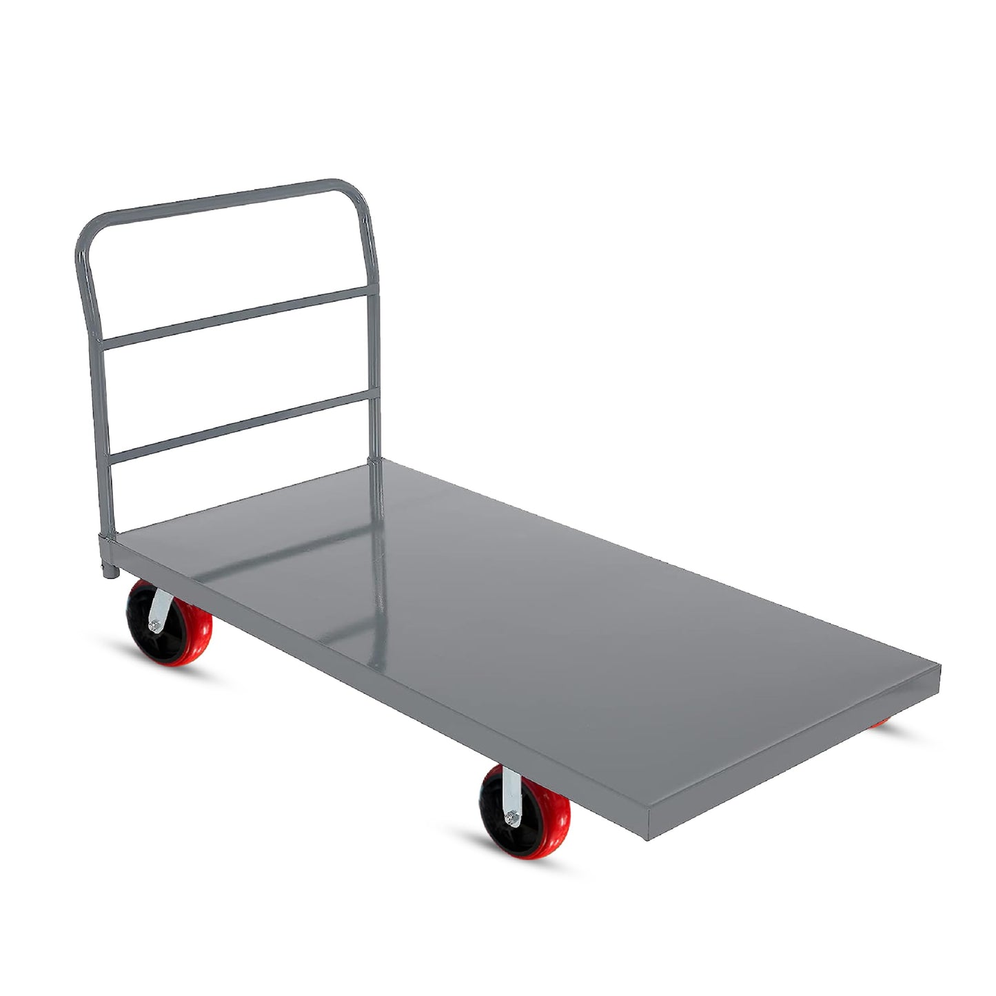 5Seconds Flatbed Platform Cart 3300LB Industrial Dolly Heavy Duty 60” x 30” Hand Push Truck Super Heavy Duty Flatbed 8'' Locked Swivel Wheels Commercial Moving