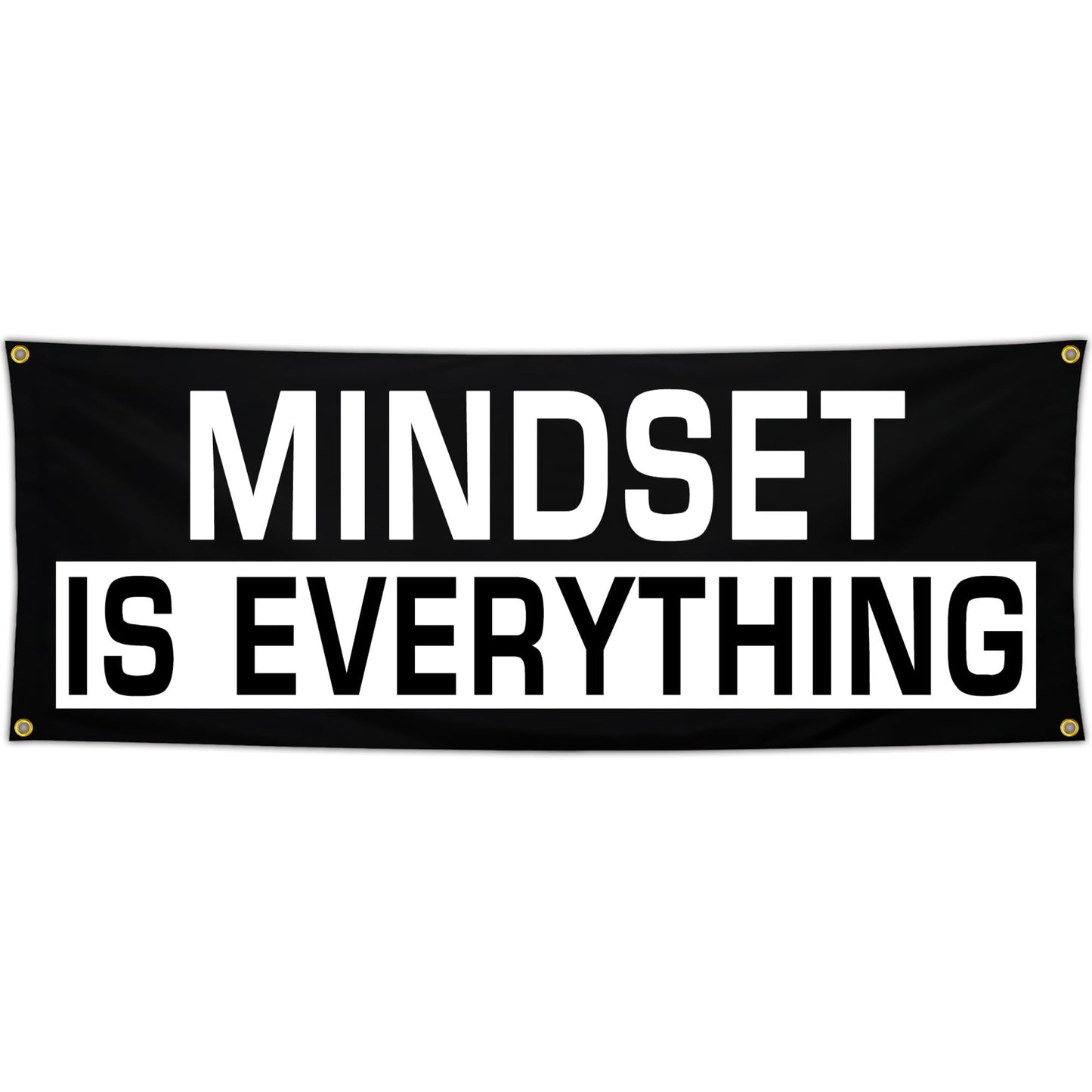 Bomtas Motivational Gym Posters Banners Flags for Home Gym Room Guys Office Bedroom Mindset is Everything Inspirational Flag Banner 24x72 Inch Motivation Wall Art Decor