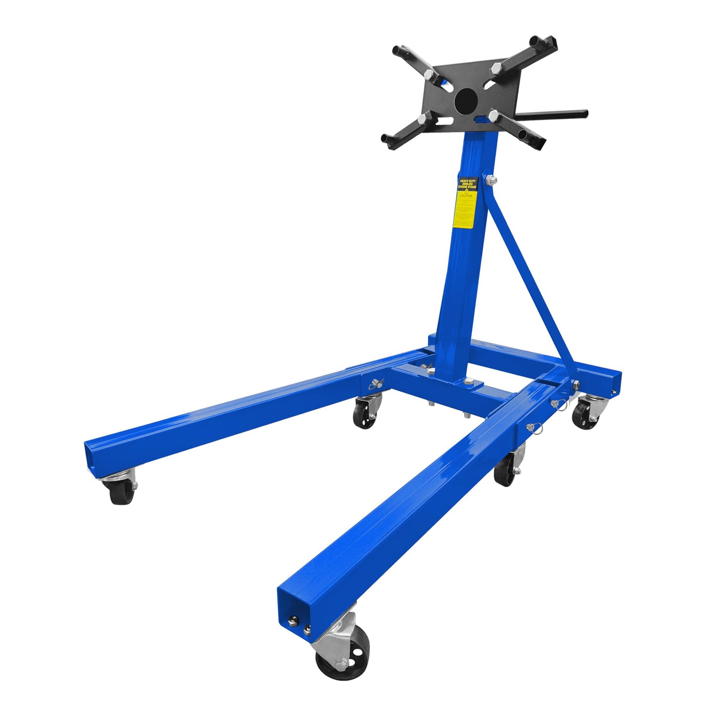 KEIKI Engine Stand 2000LBS Capacity, 360 Degree Rotating Engine Run Stand, Steel Motor Stand with 6 Casters, Foldable Engine Holder for Auto Repair & Maintenance (Blue)