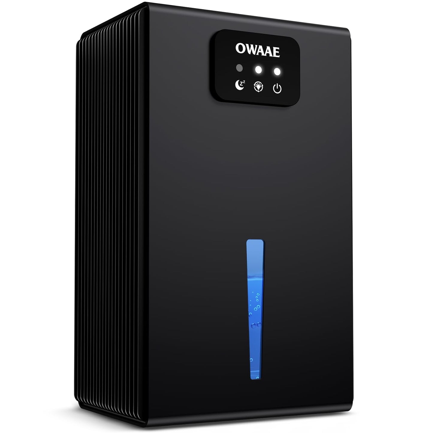 OWAAE Dehumidifier, 1000 sq.ft Quiet Dehumidifiers for Home Bedroom Basement Bathroom with 95oz Water Tank, Sleep Mode, Auto Shut-Off 7 Colors LED Light, Black