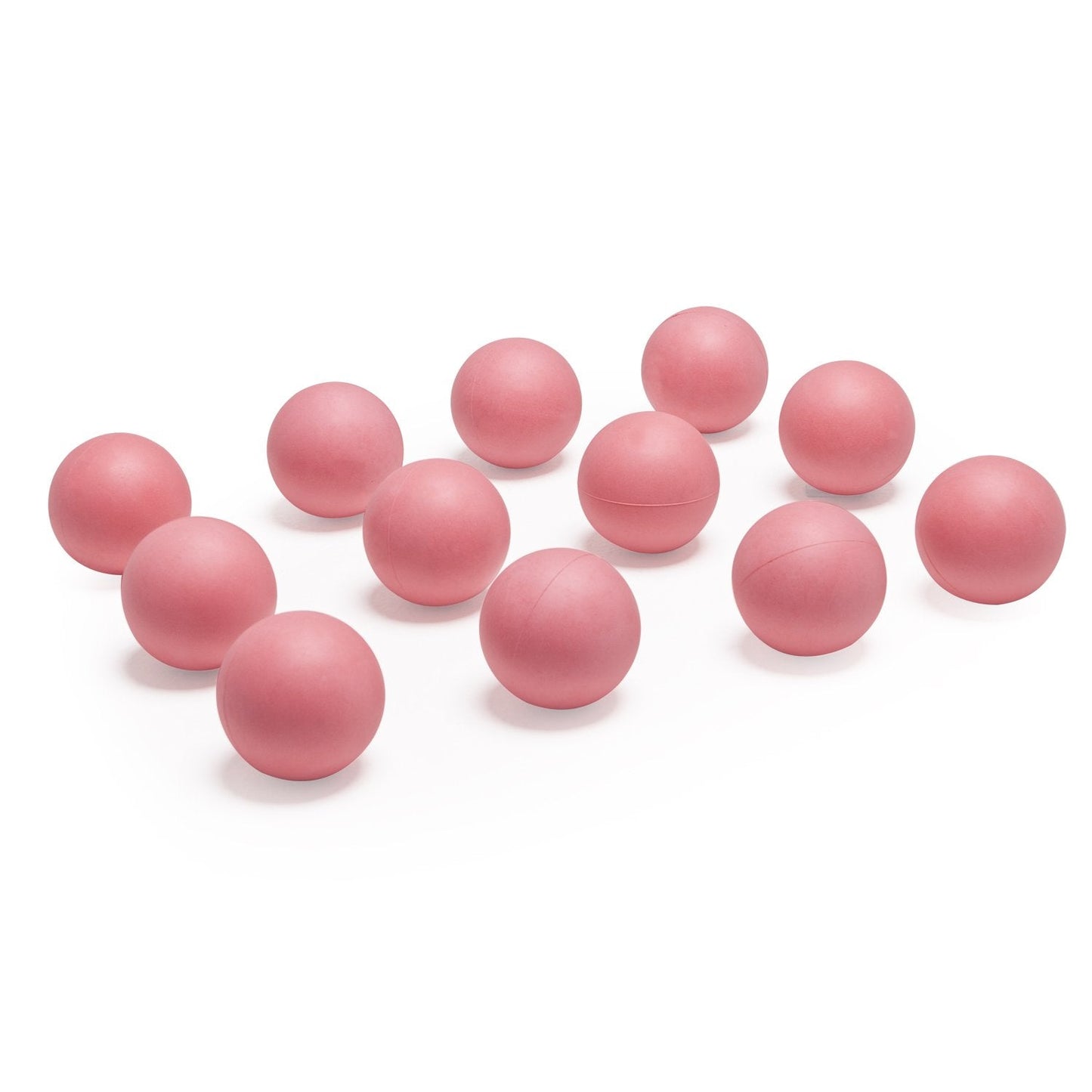 Champion Sports Sponge Lacrosse Balls: Soft Touch for Professional, College and Grade School Indoor Outdoor Training and Practice - 12 Pack, Pink-Sponge