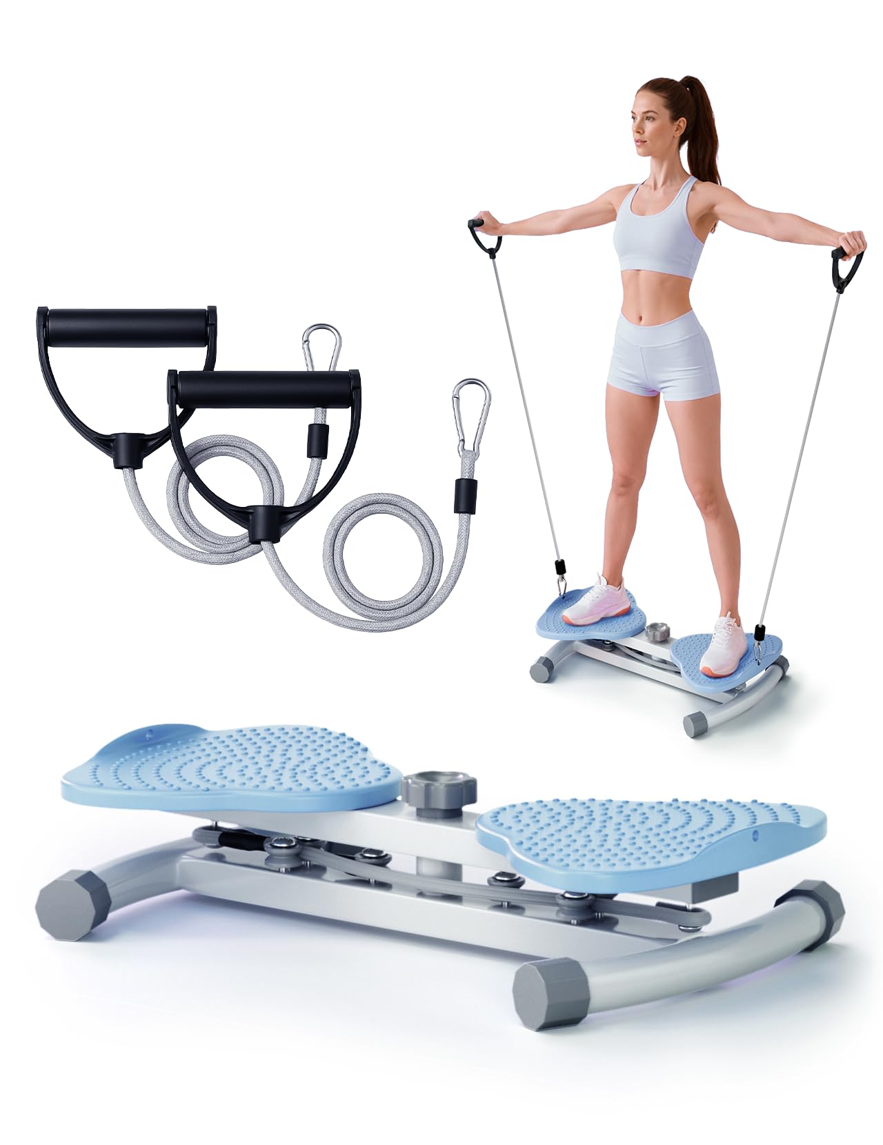 Karimonox Waist Twister Board for Body Sculpting, Ab Work, 300 lbs Weight Capacity, Quiet Operation, Anti-Slip Base, Space-Saving for Home, Gym, Apartment, Office