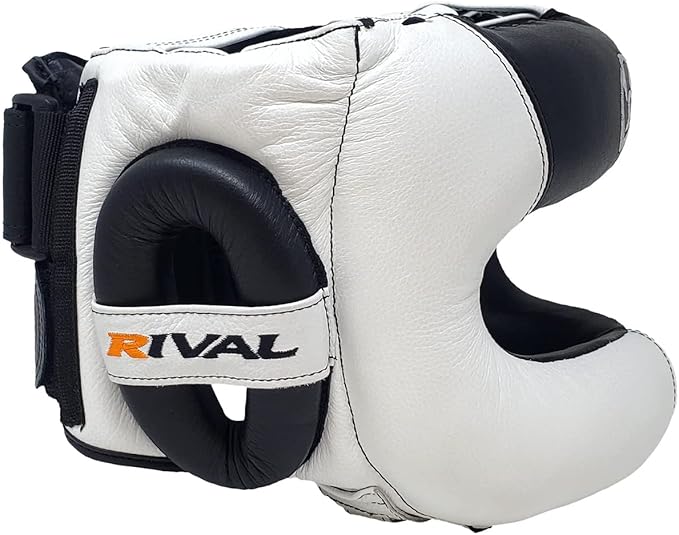 RIVAL Boxing RHGFS3 Face-Saver Sparring Headgear - Wide Eye Opening, Premium Leather, and Thermoplastic Inner Frame