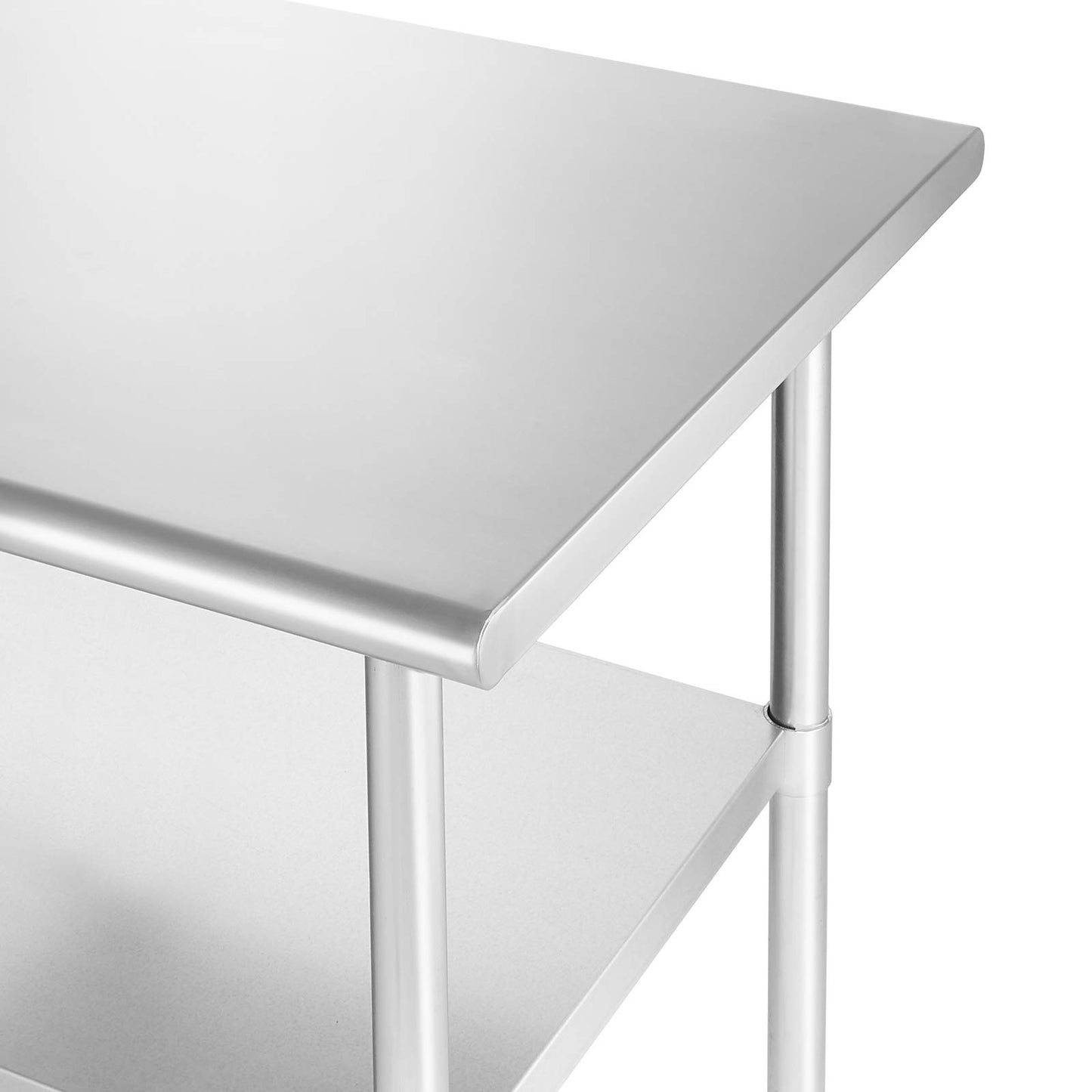 GRIDMANN Stainless Steel Work Table 72 x 30 Inches, NSF Commercial Kitchen Prep Table with Under Shelf for Restaurant and Home
