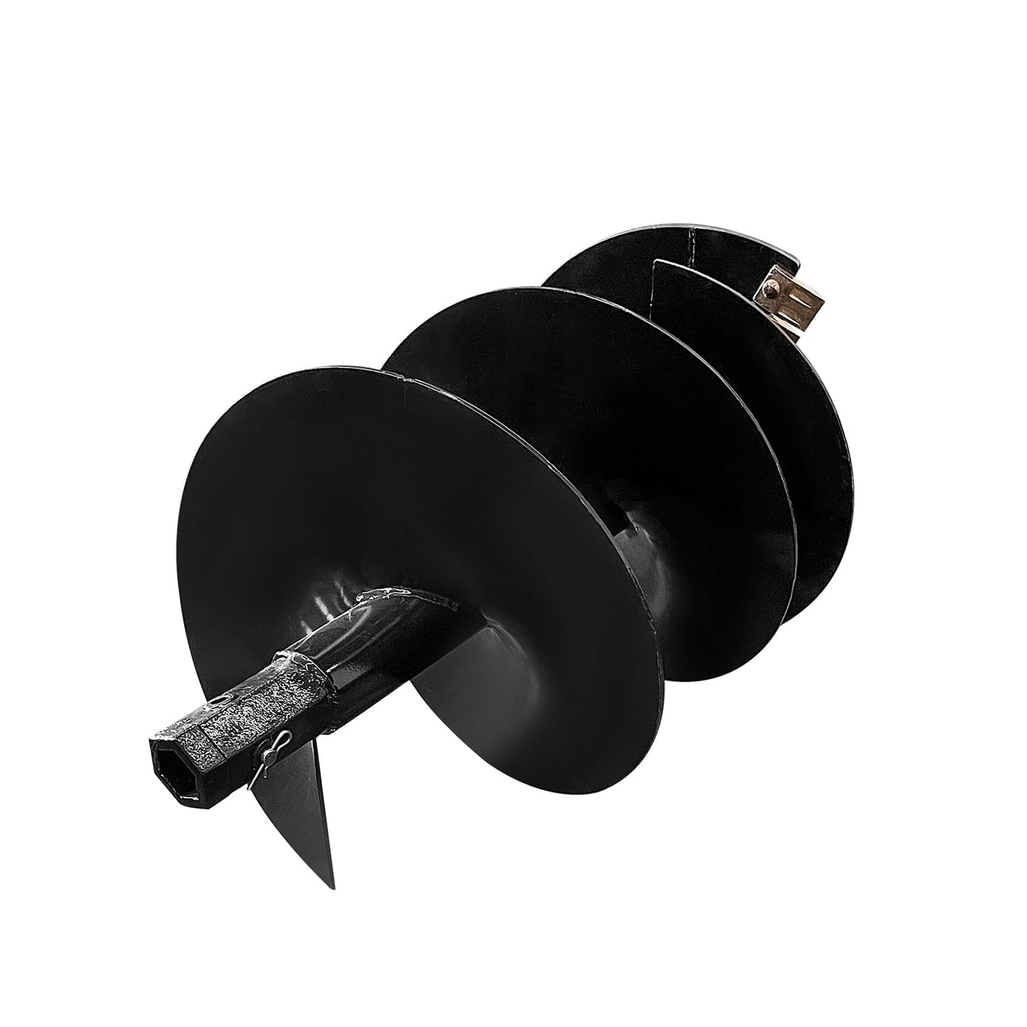 Dewinston 24" Heavy Duty Auger Bit for Skid Steer Tractor Post Hole Digger, 2" Hex Connect Adapter, 4ft Long, 4 Teeth