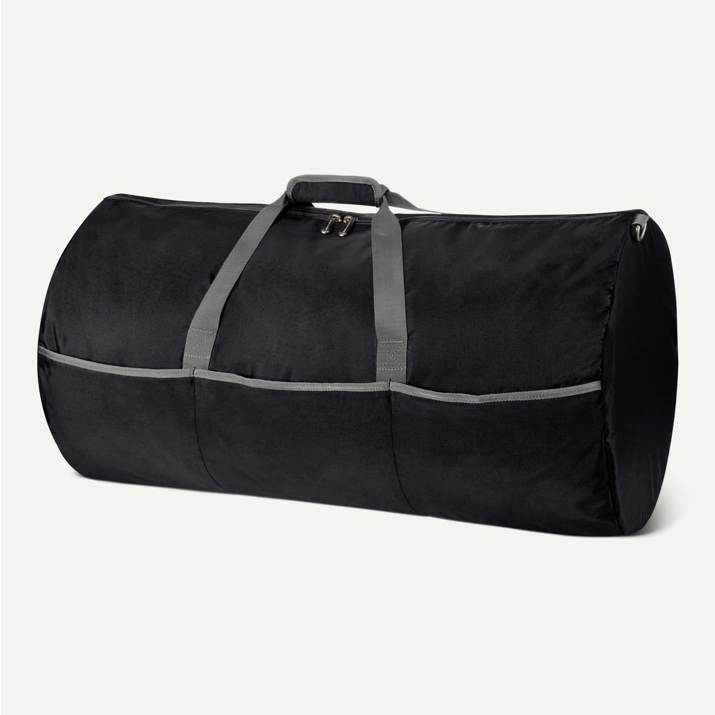 Amazon Essentials Extra Large Foldable Nylon Duffel Bag for Travel/Storage with Zippered Pockets, 32.4", 150L, 50-LBS Capacity, Black (Previously Amazon Basics)