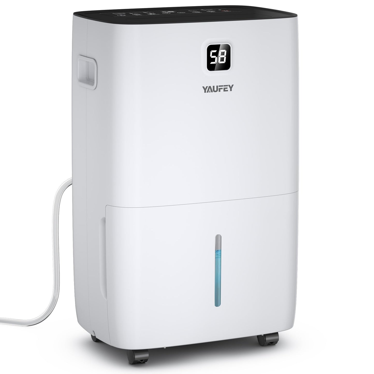 Yaufey 150 Pints Dehumidifier for Home, Basement and Large Room up to 7000 Sq. Ft., with Drain Hose, Timer, Intelligent Humidity Control and Large Water Tank