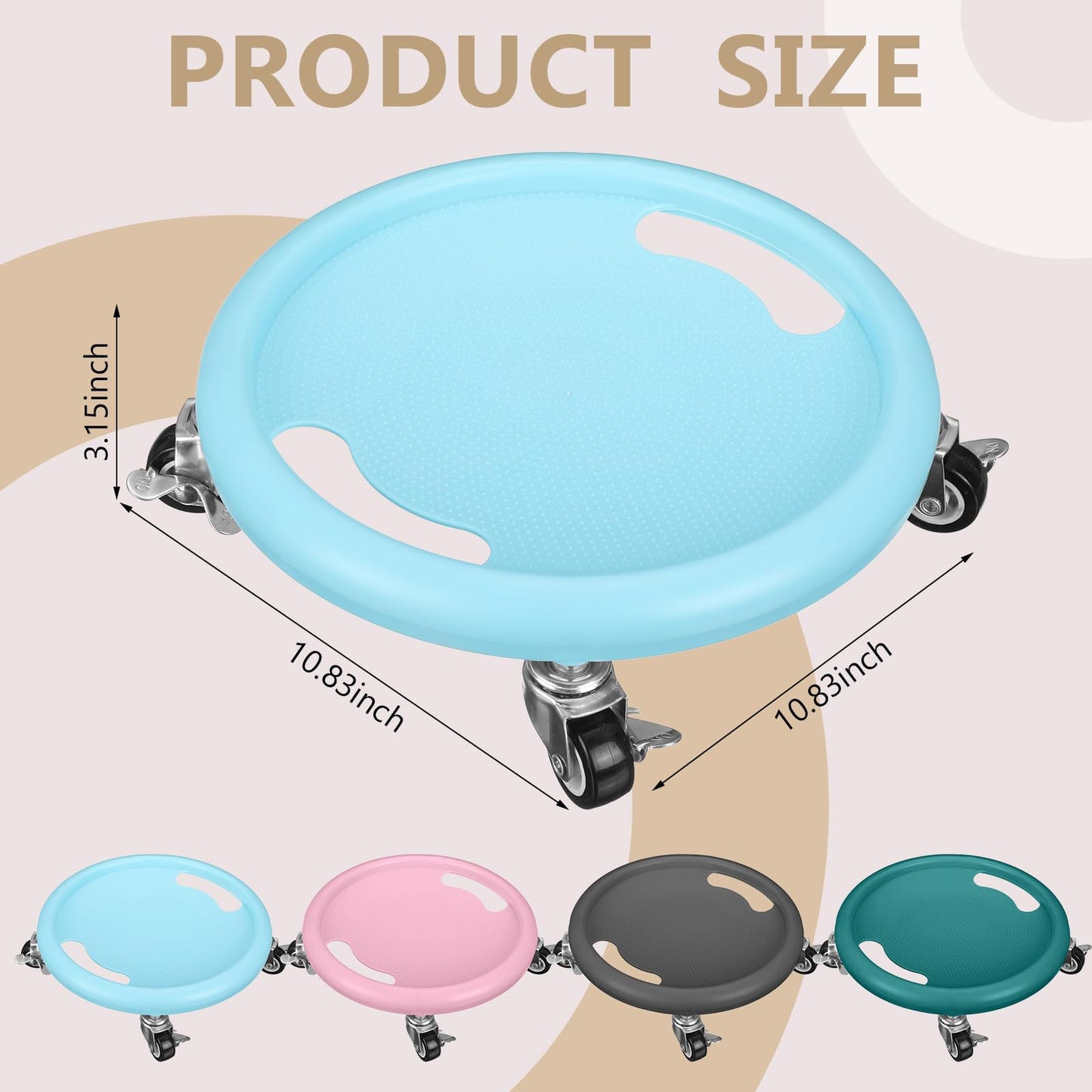 Seenelling 4 Pcs Abdominal Exercise Roller Wheel Abdominal Exercise Sliders for Core Workout AB Wheel Exercise Board Abdominal Board Trainer for Abdominal Core Strength Training, AB Workout Equipment
